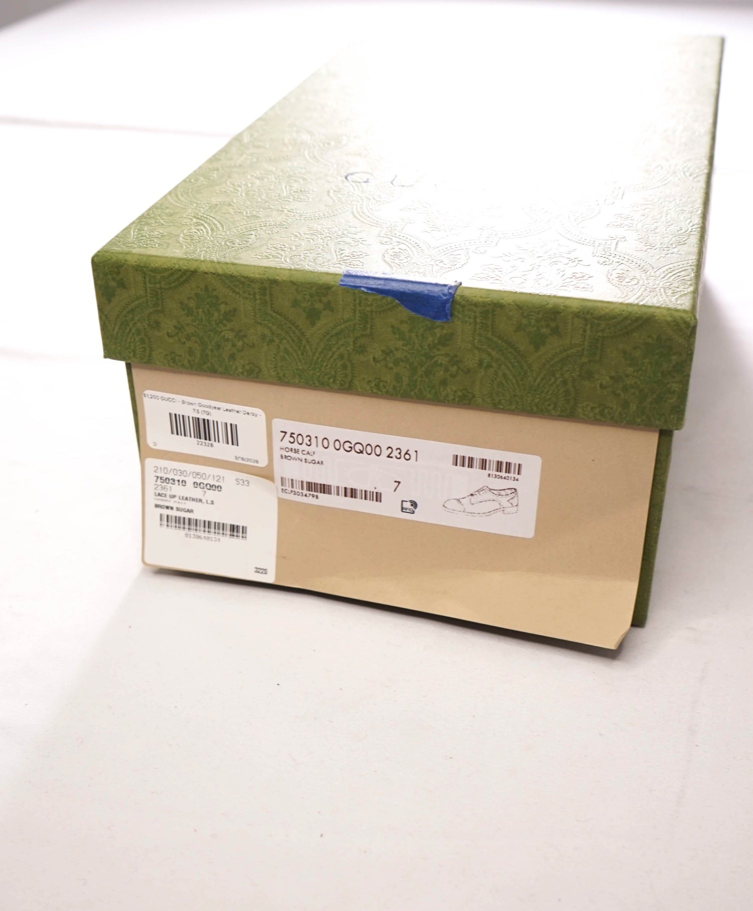 $1,200 GUCCI - Brown Goodyear Leather Derby - 7.5 US (7G)