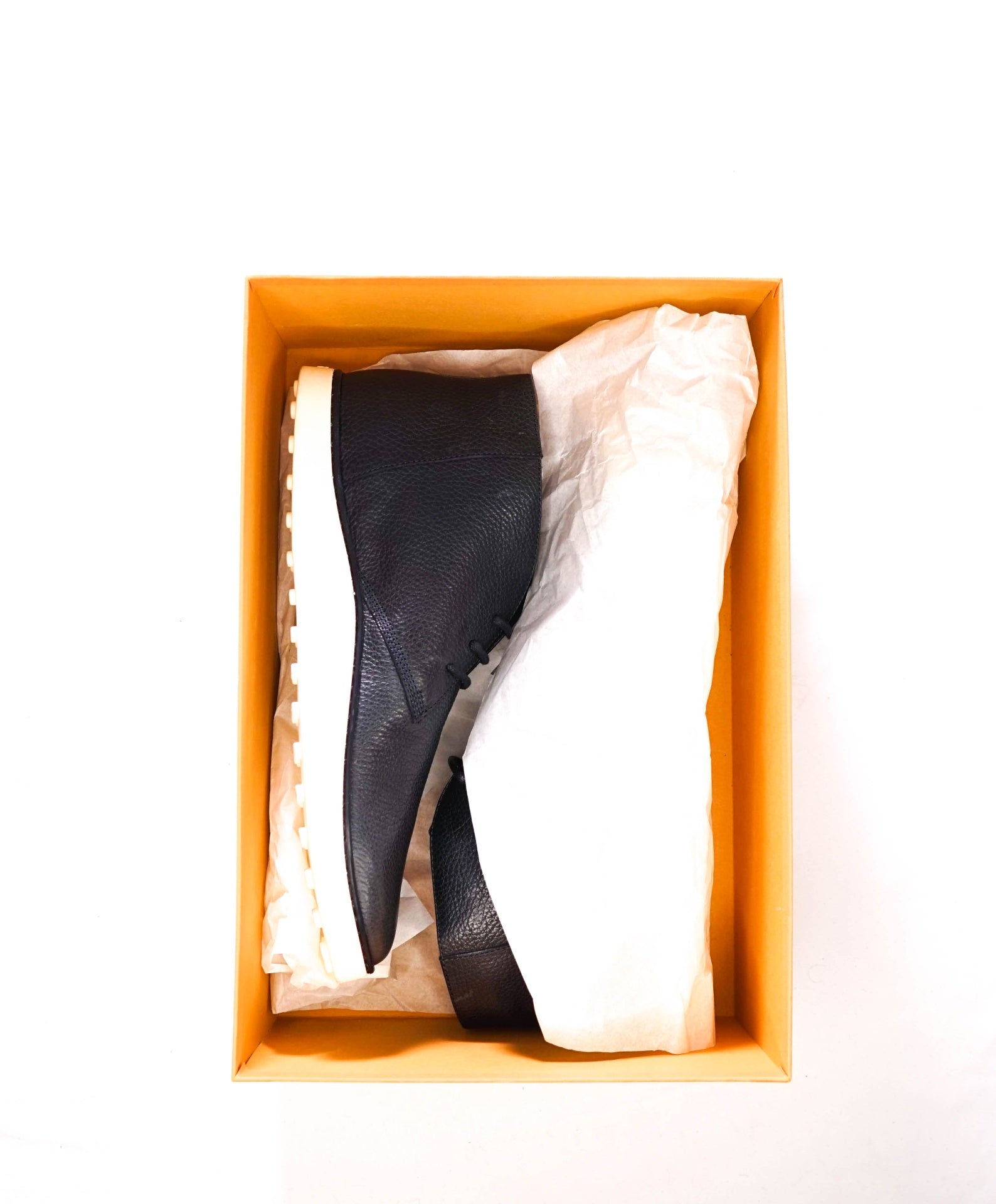 $595 TOD'S - Navy Blue Pebble Leather Chukka Boot - US 8 (7UK)