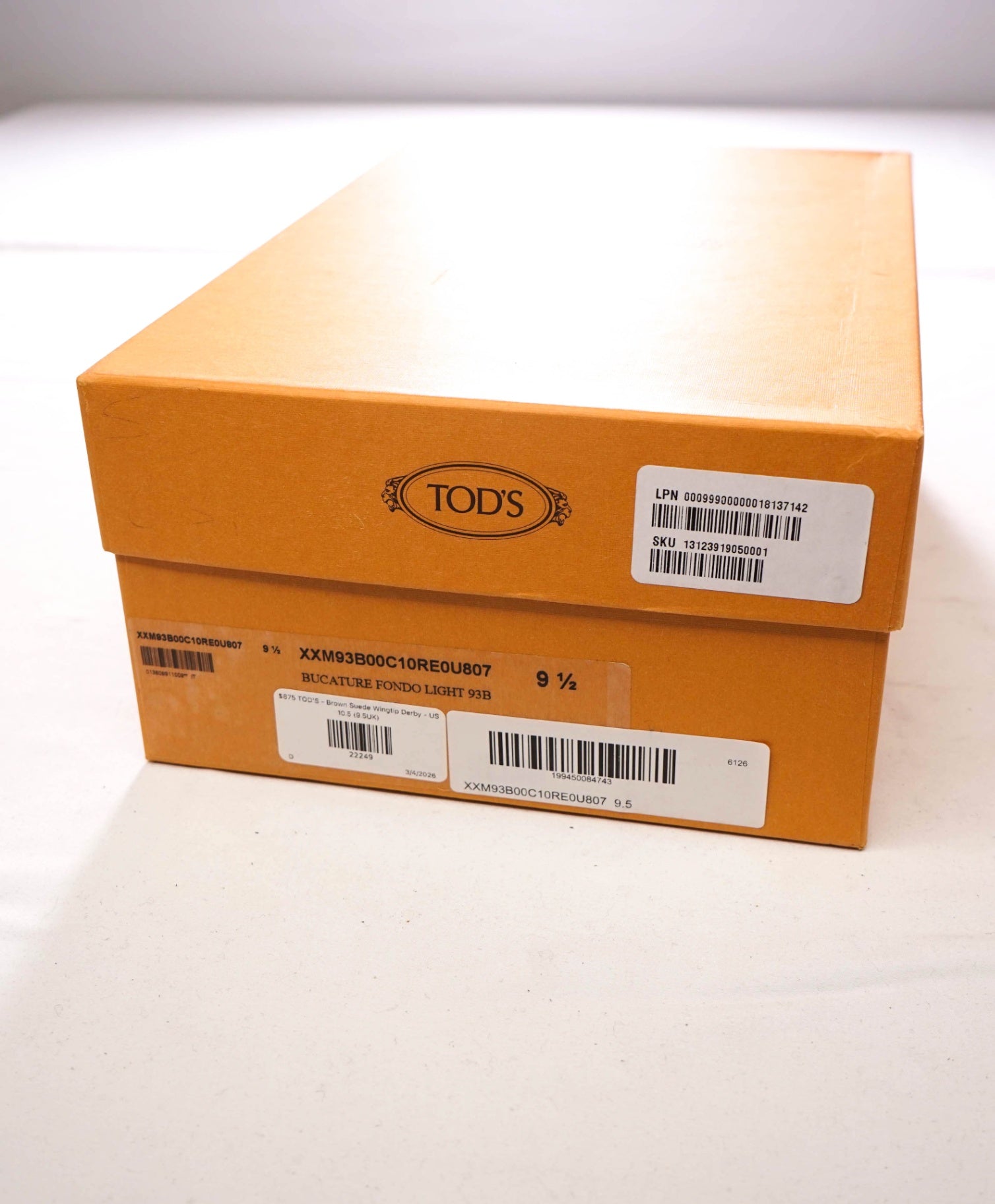 $875 TOD'S - Brown Suede Wingtip Derby - US 10.5 (9.5UK)
