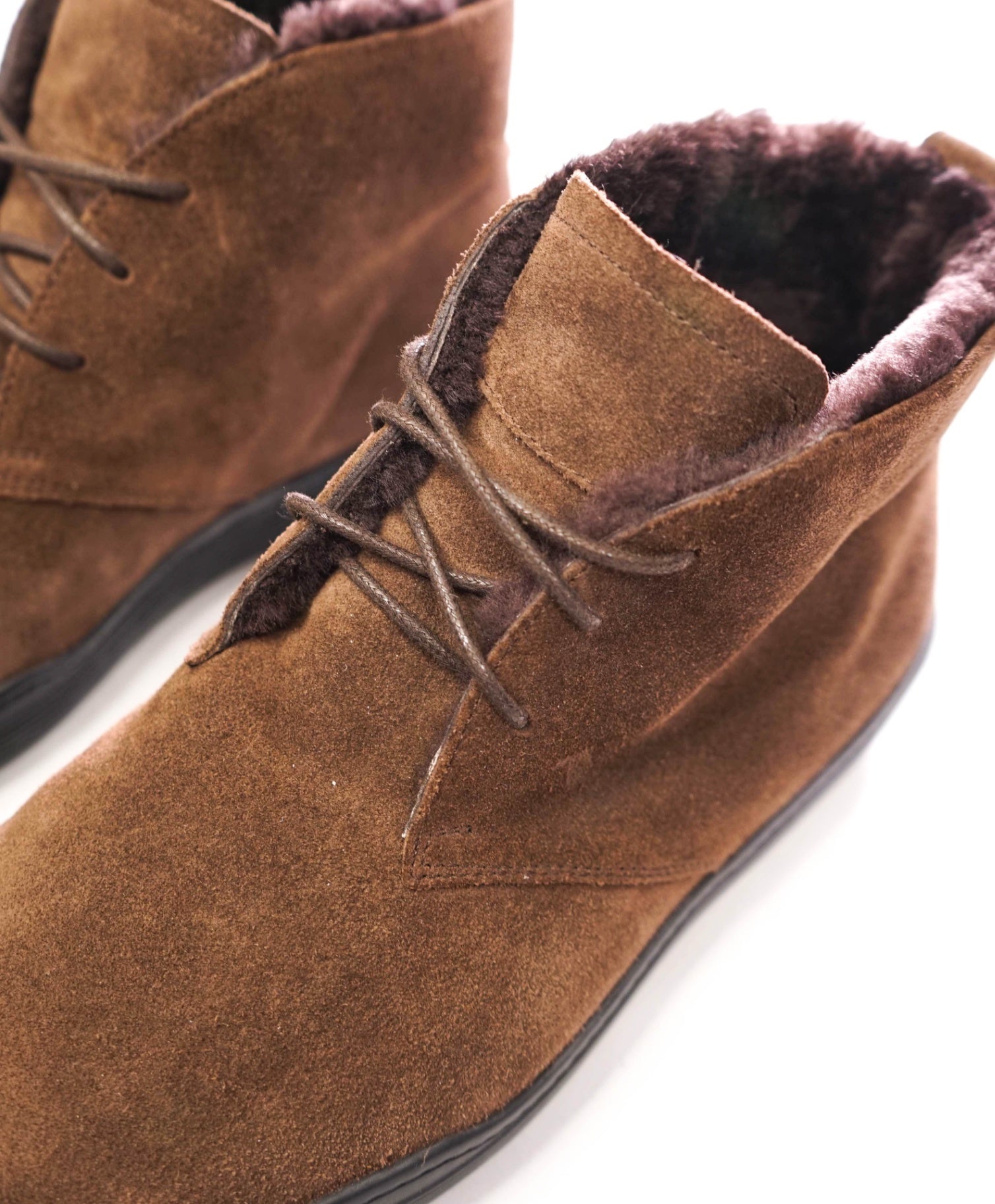 $595 TOD'S - Brown SHEARLING Suede Chukka Boot - US 10 (9UK)