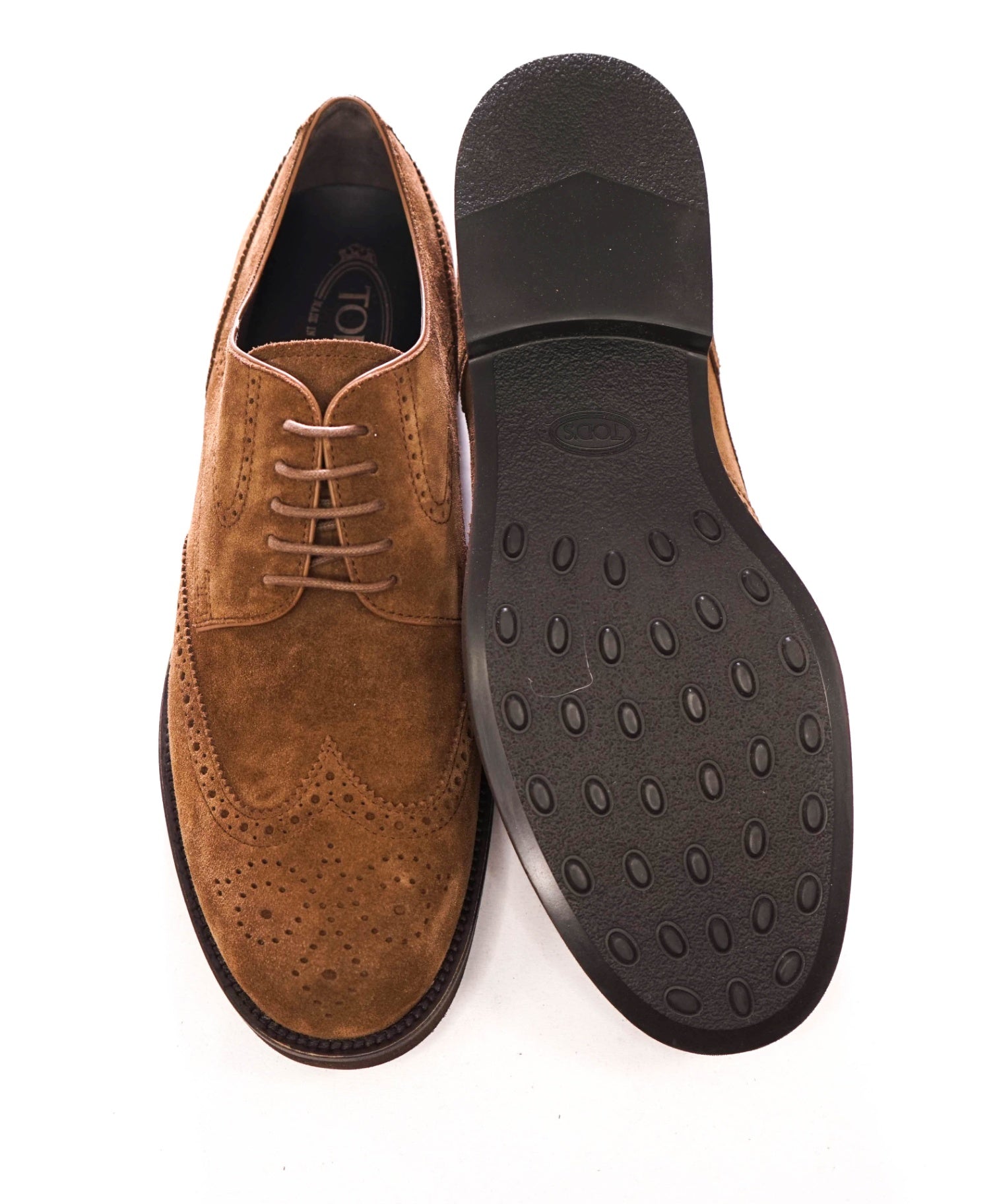 $875 TOD'S - Brown Suede Wingtip Derby - US 10.5 (9.5UK)