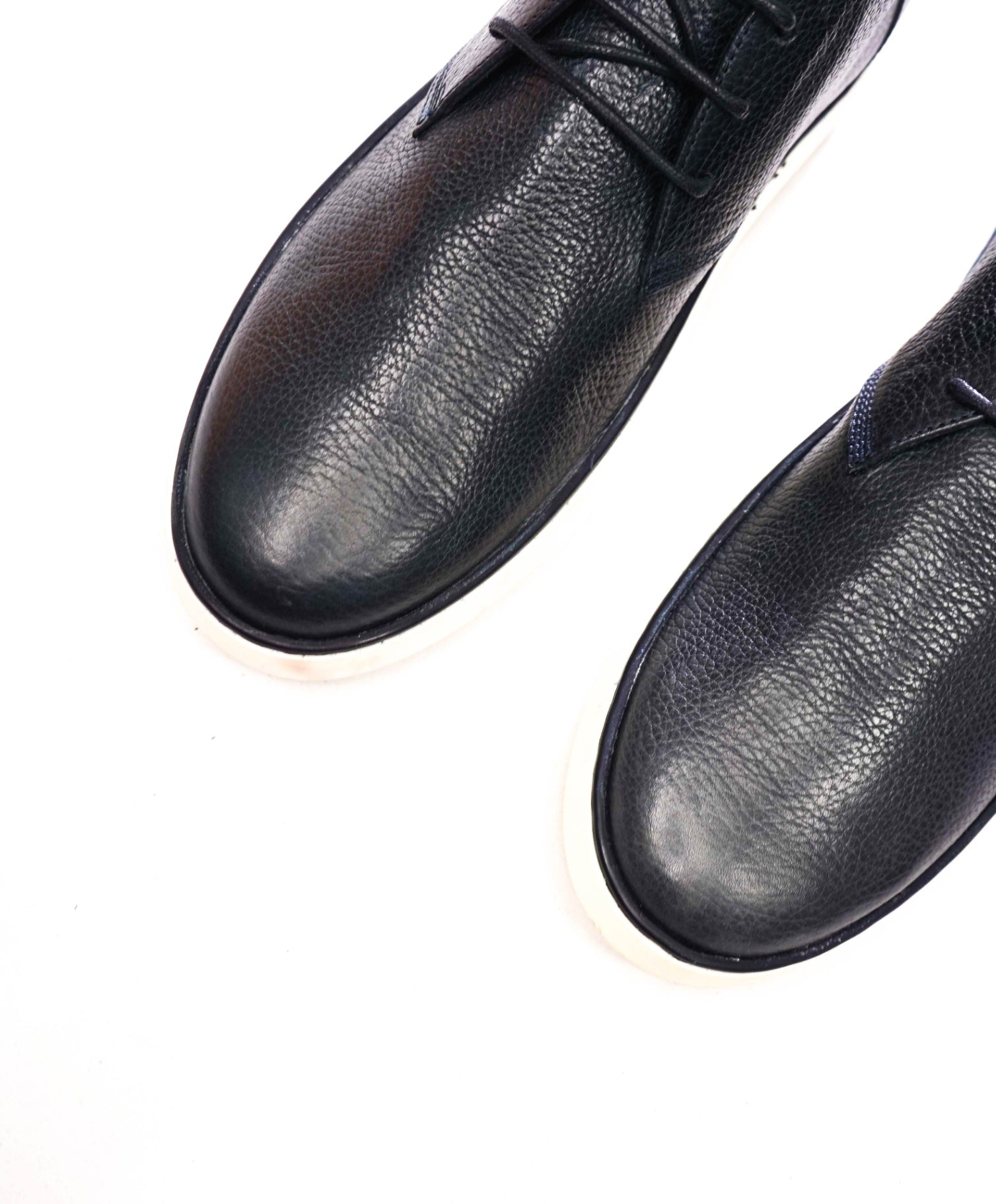 $595 TOD'S - Navy Blue Pebble Leather Chukka Boot - US 8 (7UK)