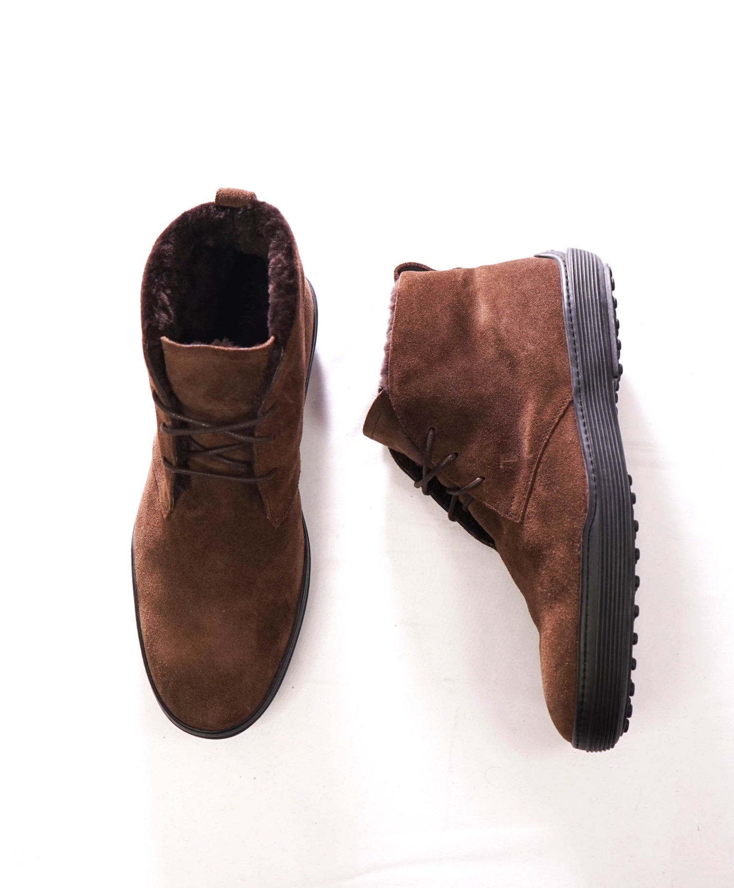 $595 TOD'S - Brown SHEARLING Suede Chukka Boot - US 10 (9UK)