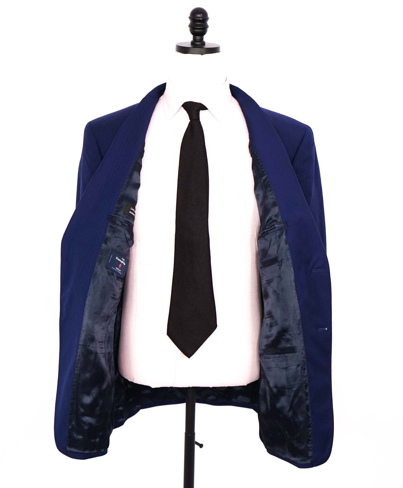 $1,295 ZEGNA For SAKS 5TH AVE - Navy Wool "TRAVELLER" Suit - 44R