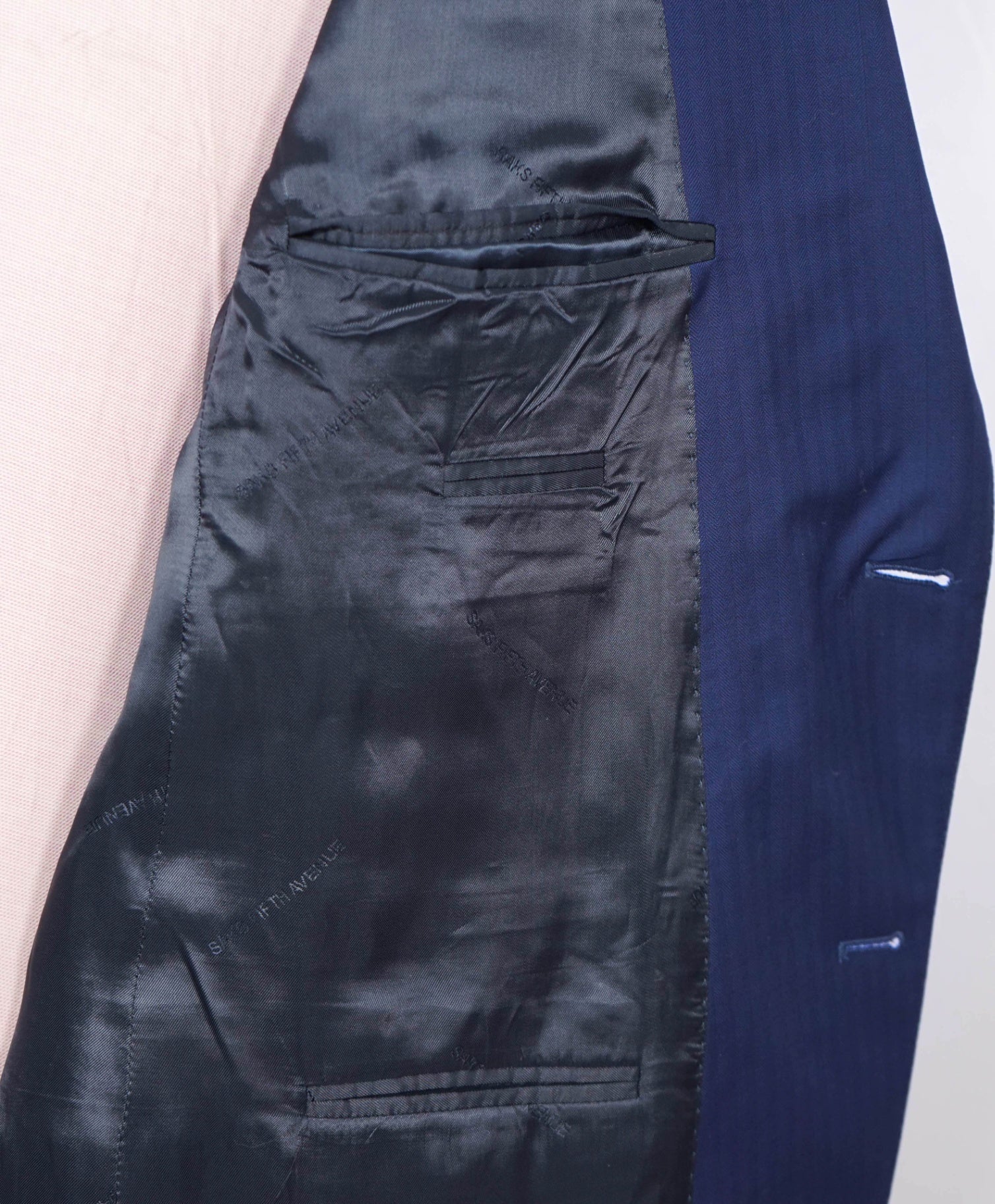 $1,295 ZEGNA For SAKS 5TH AVE - Navy Wool "TRAVELLER" Suit - 44R