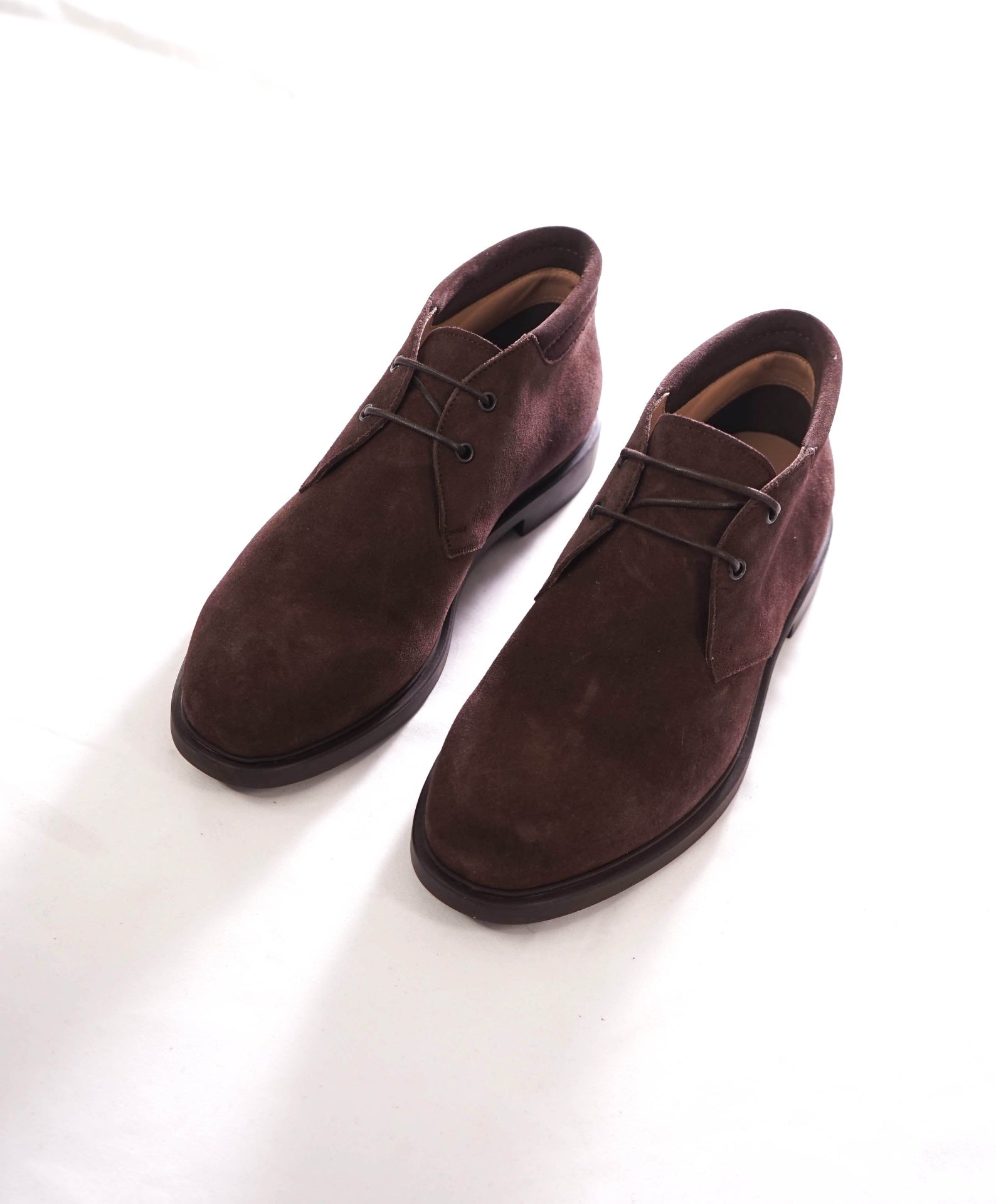 $995 FERRAGAMO - Brown Suede Chukka Boot - 10 3E