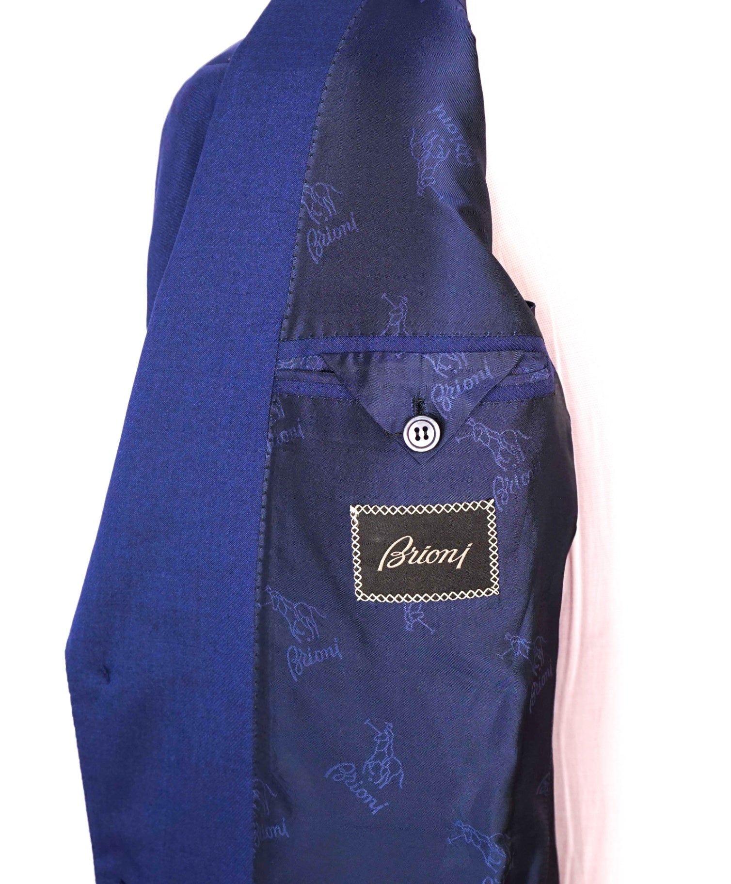 $6,700 BRIONI - Dark Blue Wool/Silk Suit - 40R
