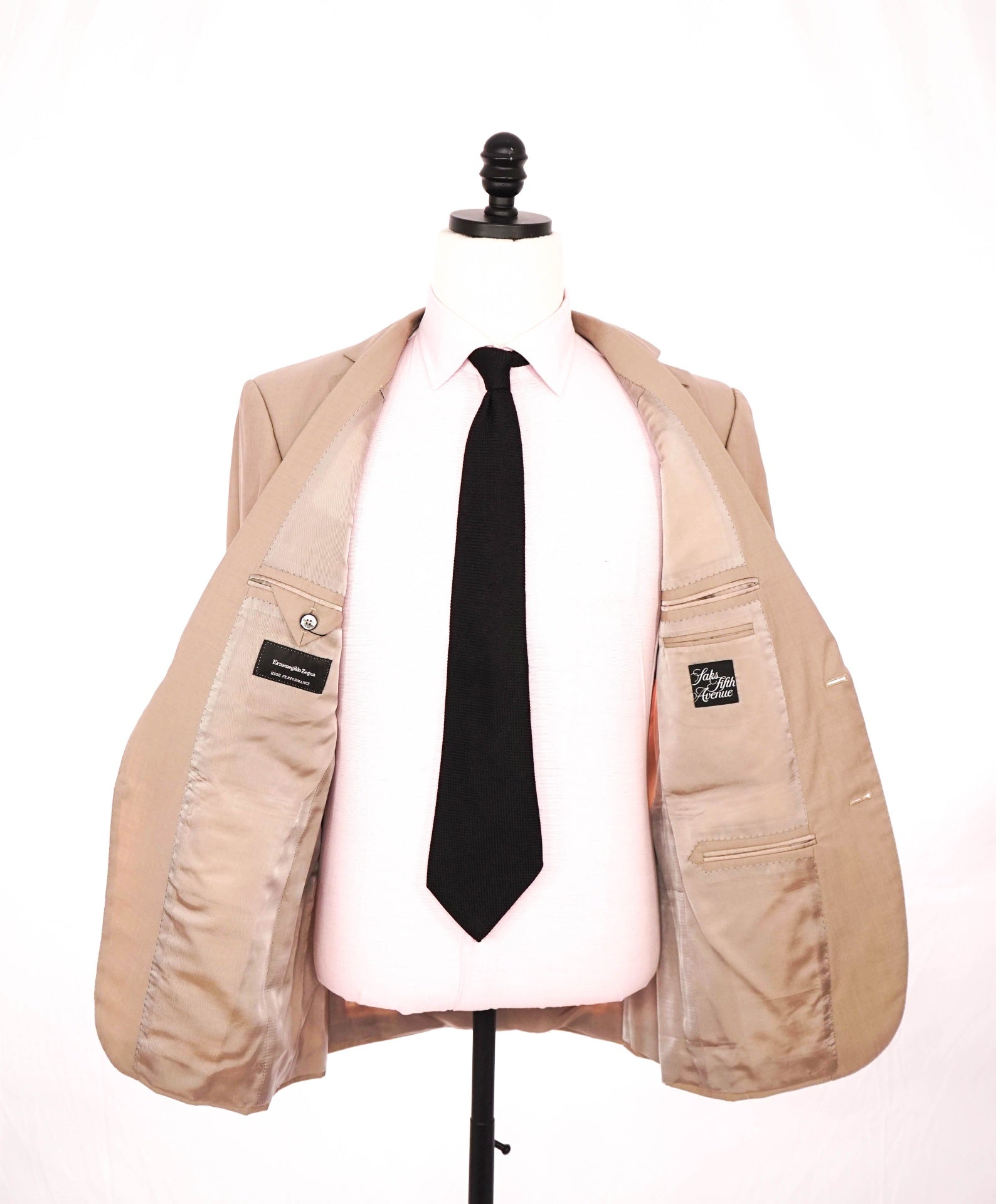 $4,950 ZEGNA - “HIGH PERFORMANCE” Beige Wool Suit - 40S
