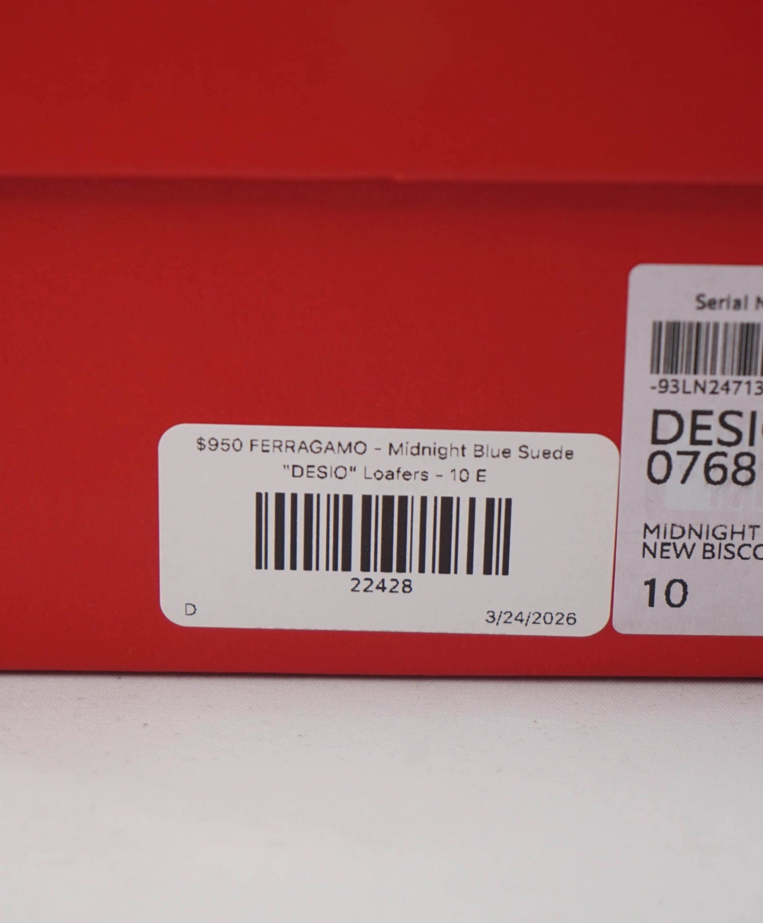 $950 FERRAGAMO - Midnight Blue Suede "DESIO" Loafers - 10 E