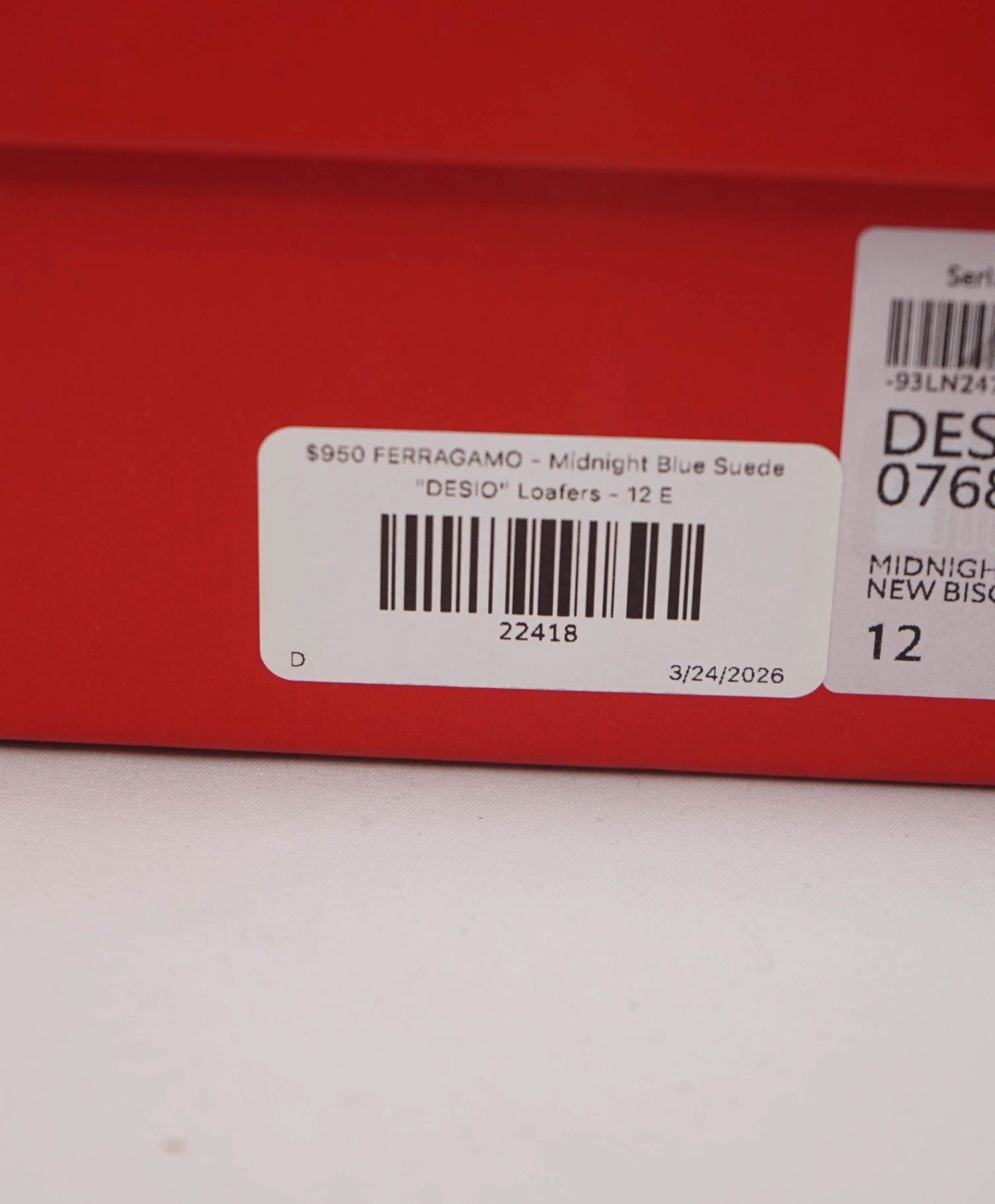 $950 FERRAGAMO - Midnight Blue Suede "DESIO" Loafers - 12 E