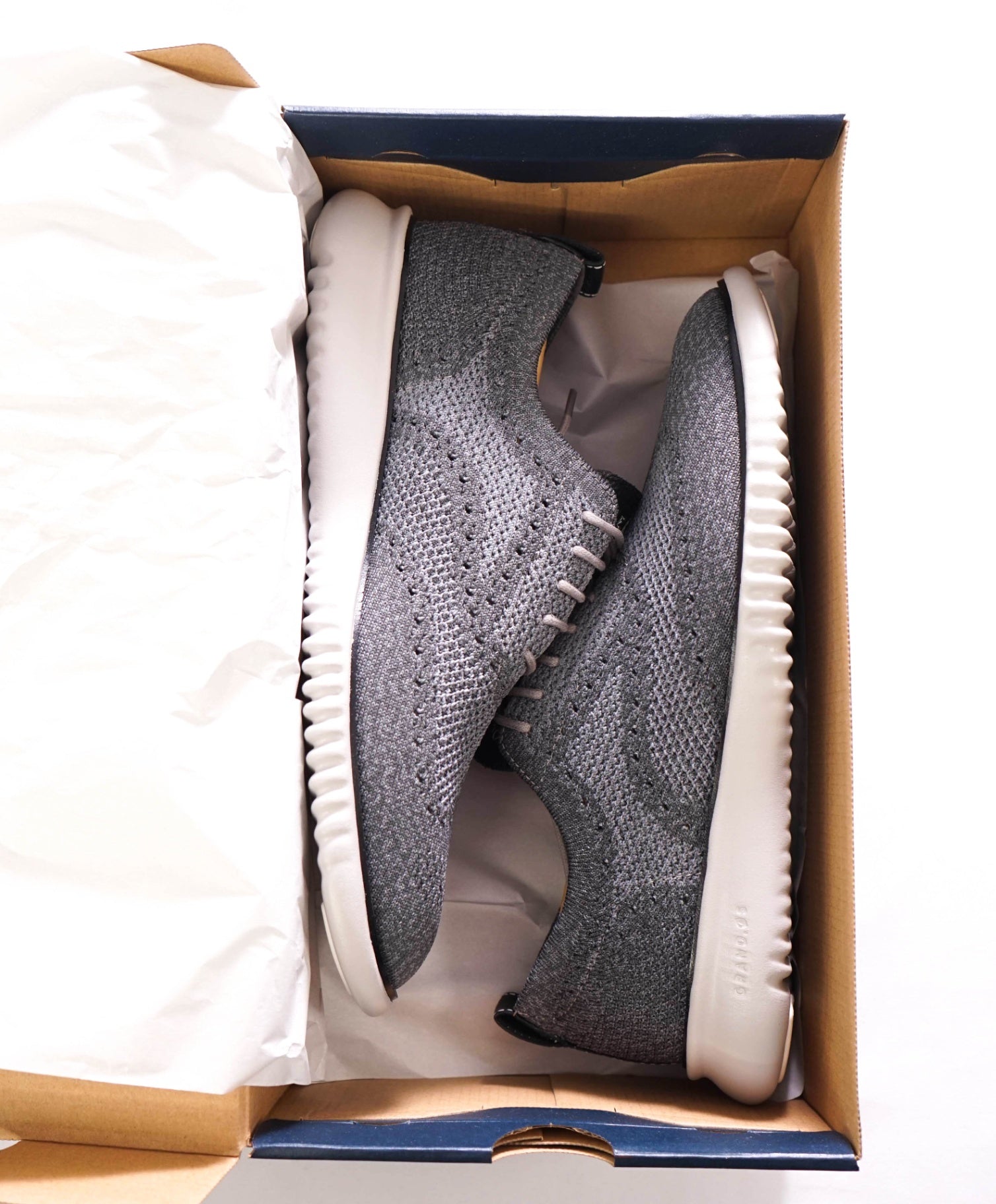 $200 COLE HAAN - Gray ZEROGRAND STITCHLITE Knit Oxfords - 9.5 M