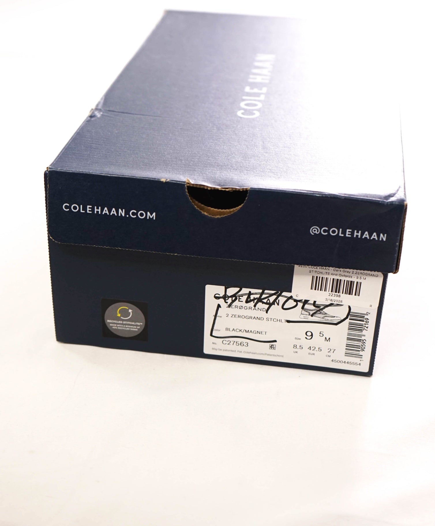 $200 COLE HAAN - Gray ZEROGRAND STITCHLITE Knit Oxfords - 9.5 M