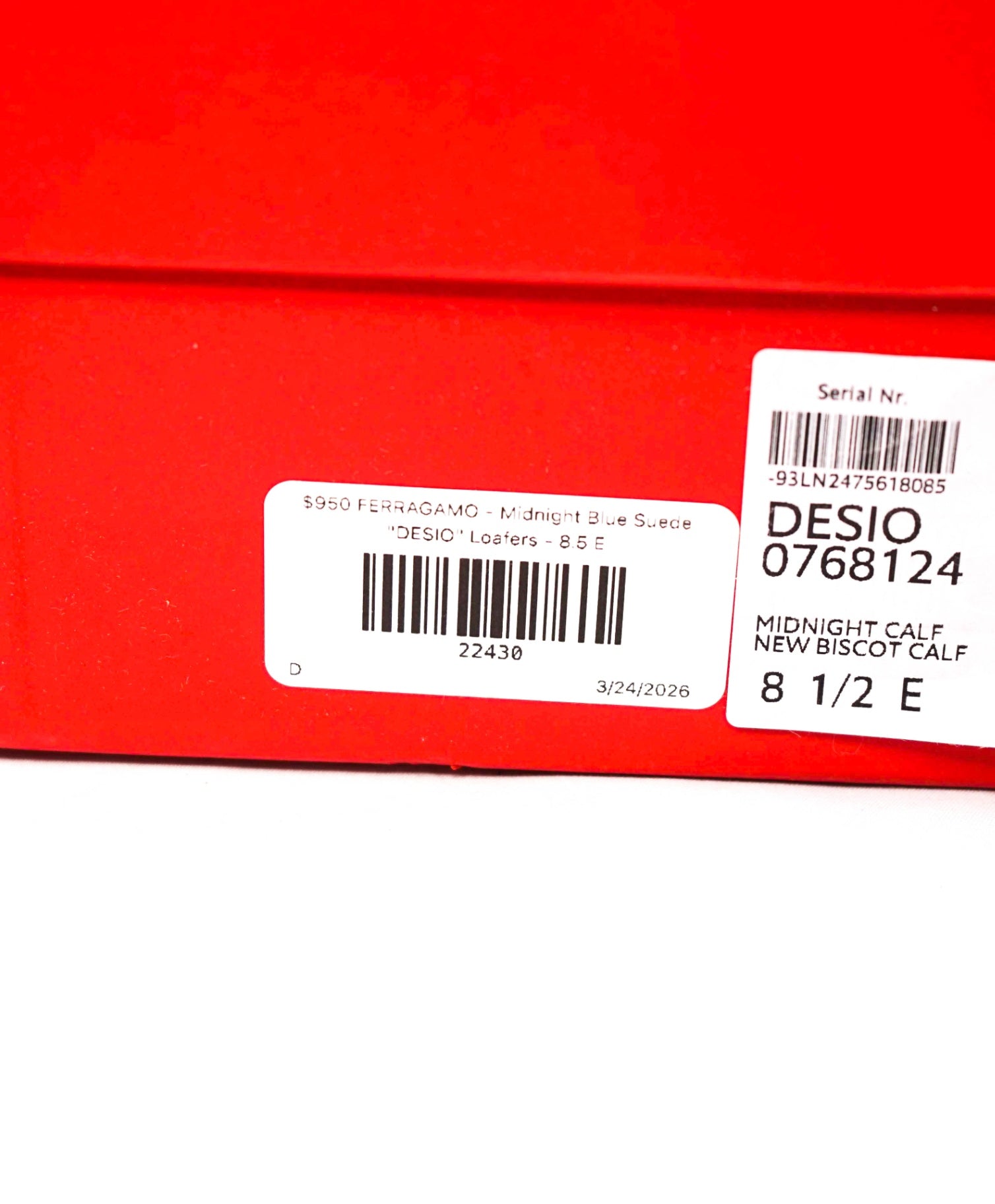 $950 FERRAGAMO - Midnight Blue Suede "DESIO" Loafers - 8.5 E