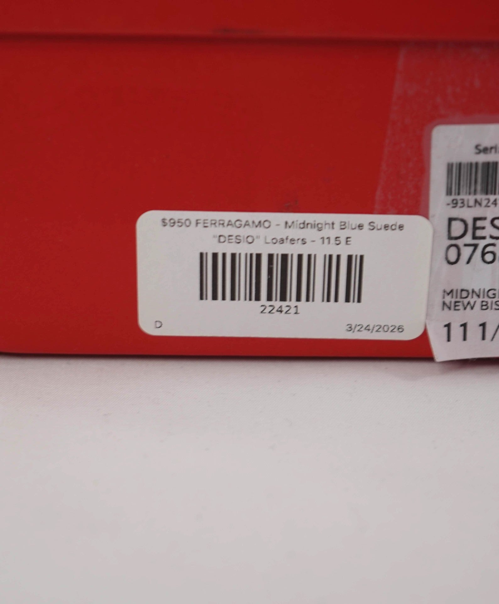 $950 FERRAGAMO - Midnight Blue Suede "DESIO" Loafers - 11.5 E