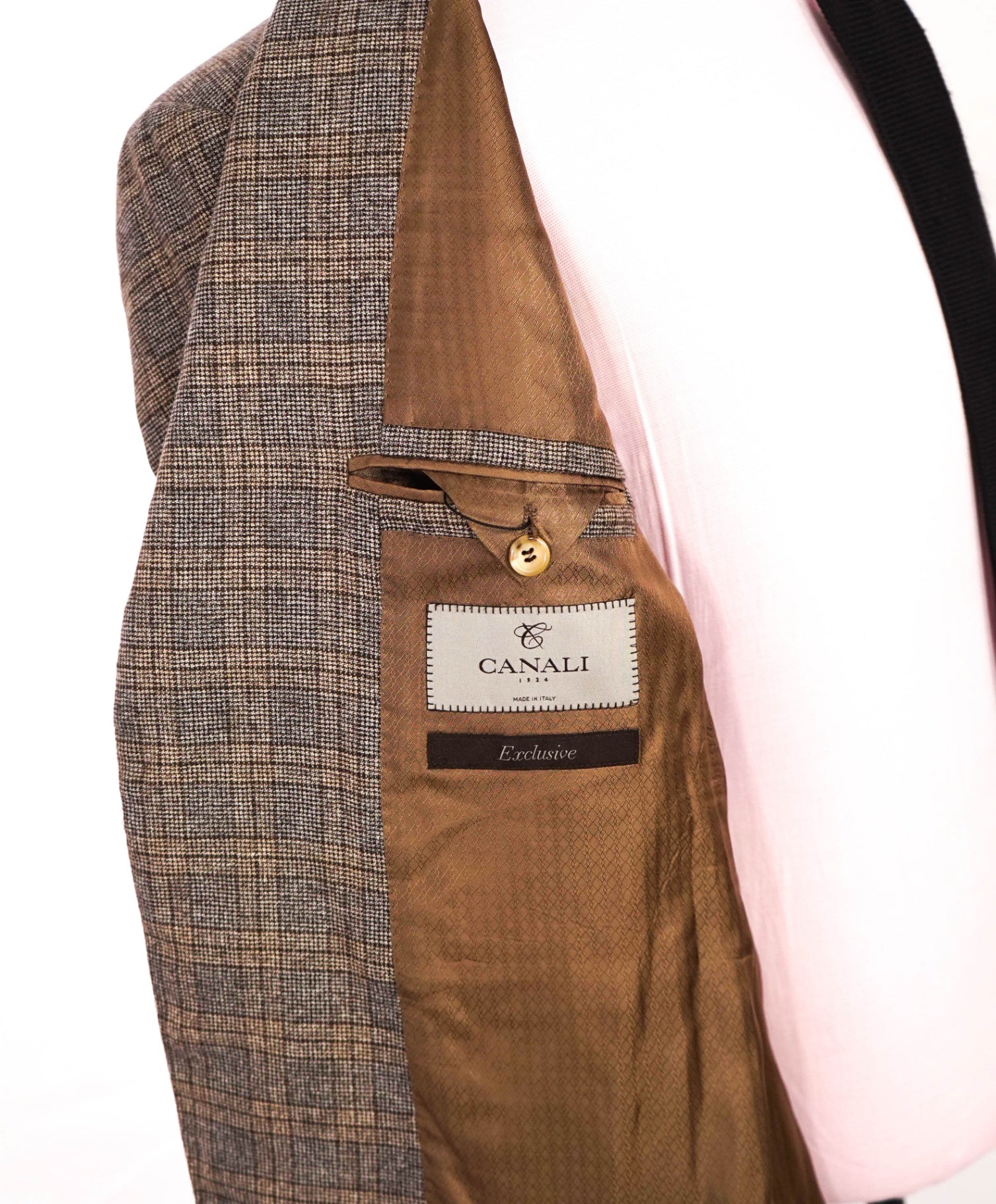$2,895 CANALI - "EXCLUSIVE" Brown 96% Cashmere/Silk Blazer - 42R