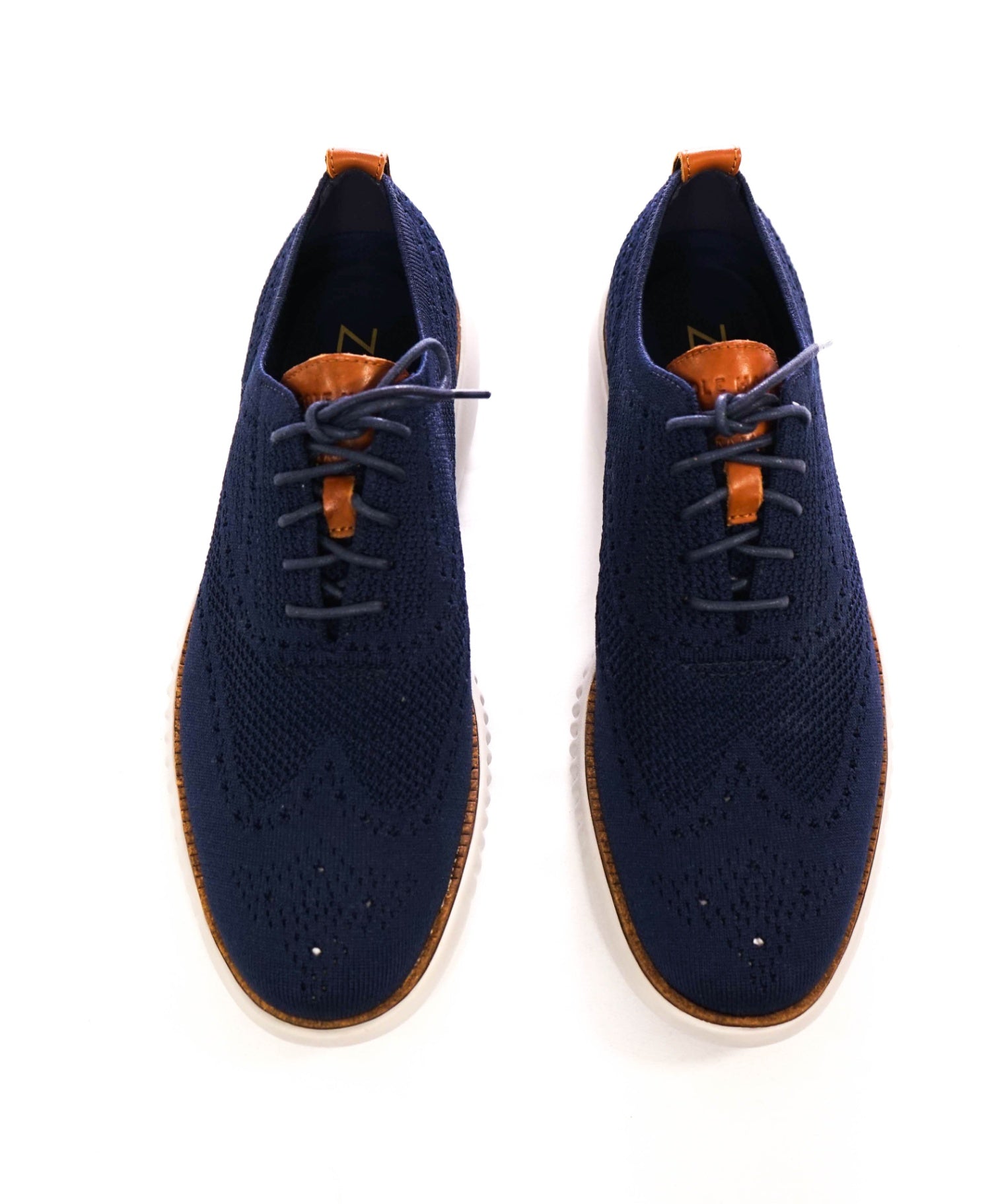 $200 COLE HAAN - Blue ZEROGRAND STITCHLITE Knit Oxfords - 9.5 M