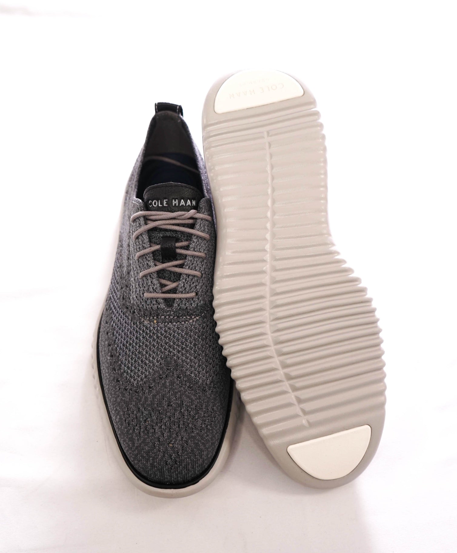 $200 COLE HAAN - Gray ZEROGRAND STITCHLITE Knit Oxfords - 9.5 M