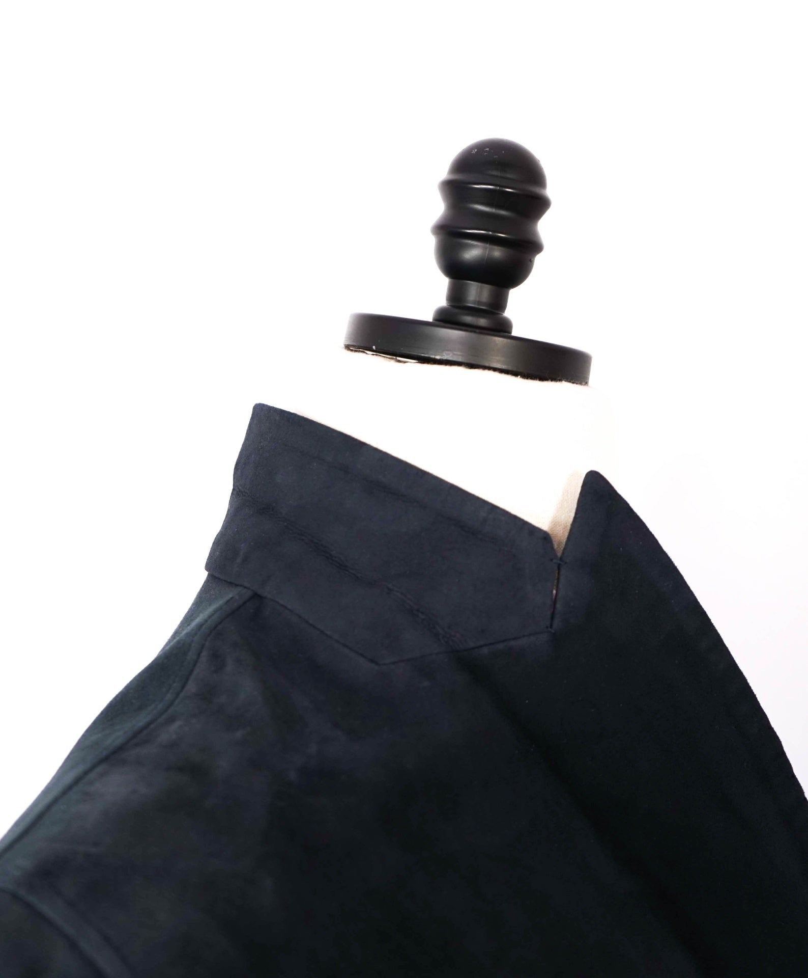 $6,475 ELEVENTY - Navy Blue Lamb Suede Double Breasted Blazer - 38S