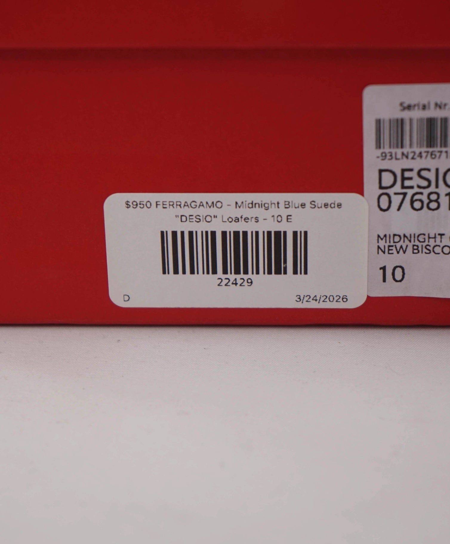 $950 FERRAGAMO - Midnight Blue Suede "DESIO" Loafers - 10 E