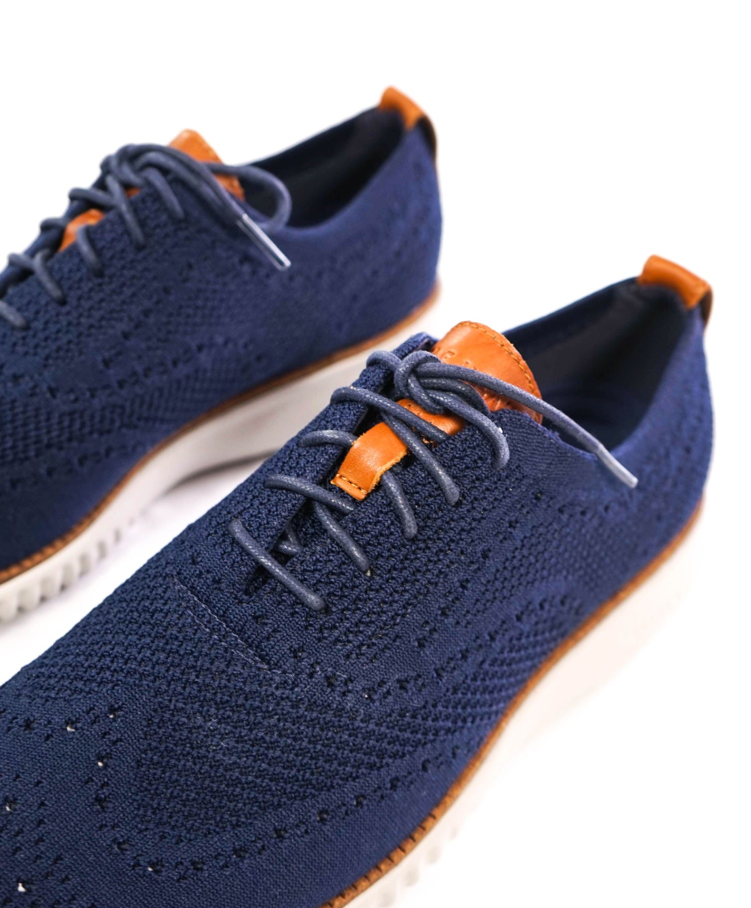 $200 COLE HAAN - Blue ZEROGRAND STITCHLITE Knit Oxfords - 9.5 M