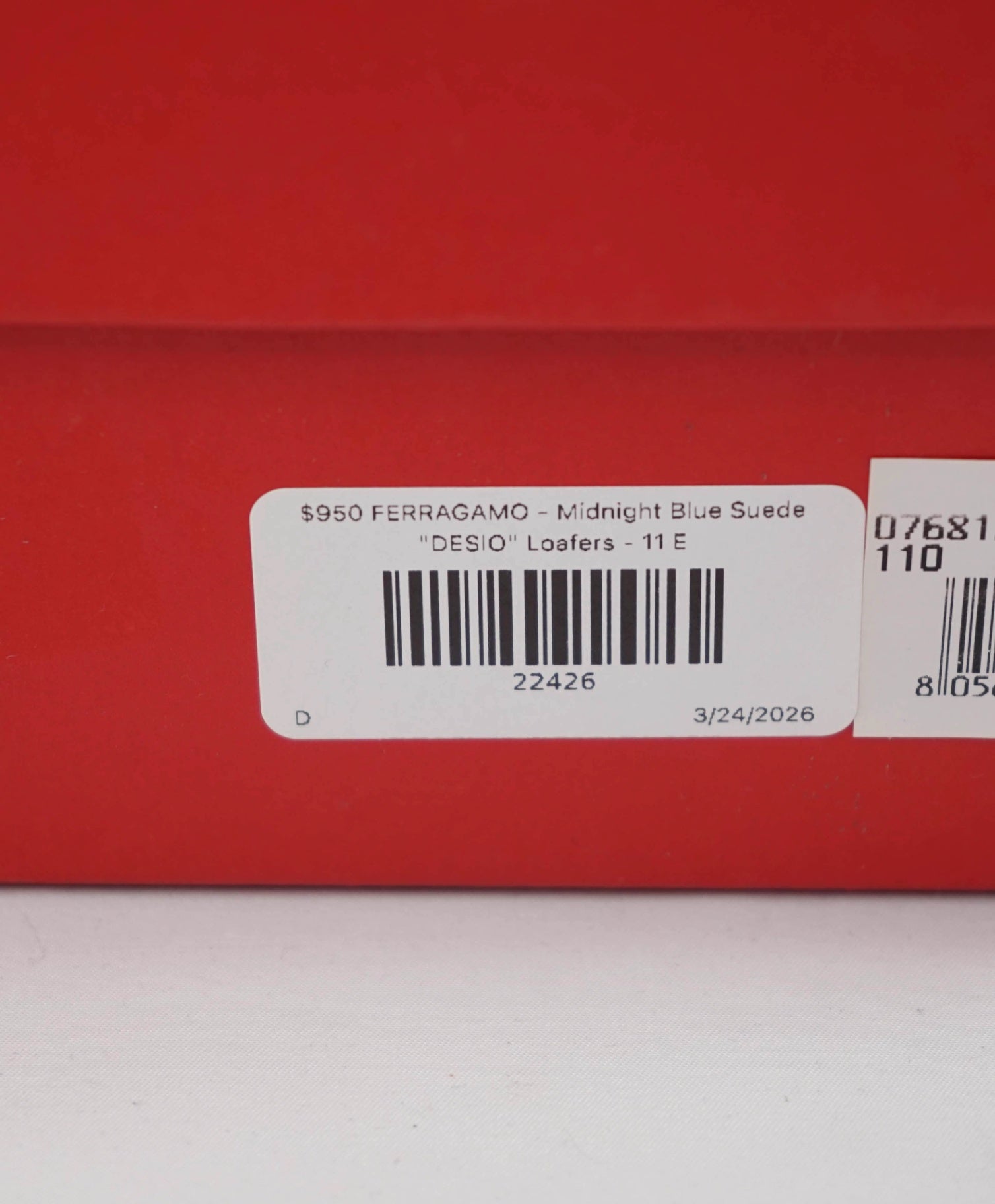$950 FERRAGAMO - Midnight Blue Suede "DESIO" Loafers - 11 E