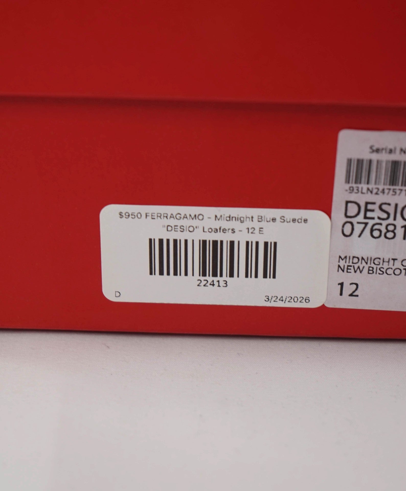 $950 FERRAGAMO - Midnight Blue Suede "DESIO" Loafers - 12 E
