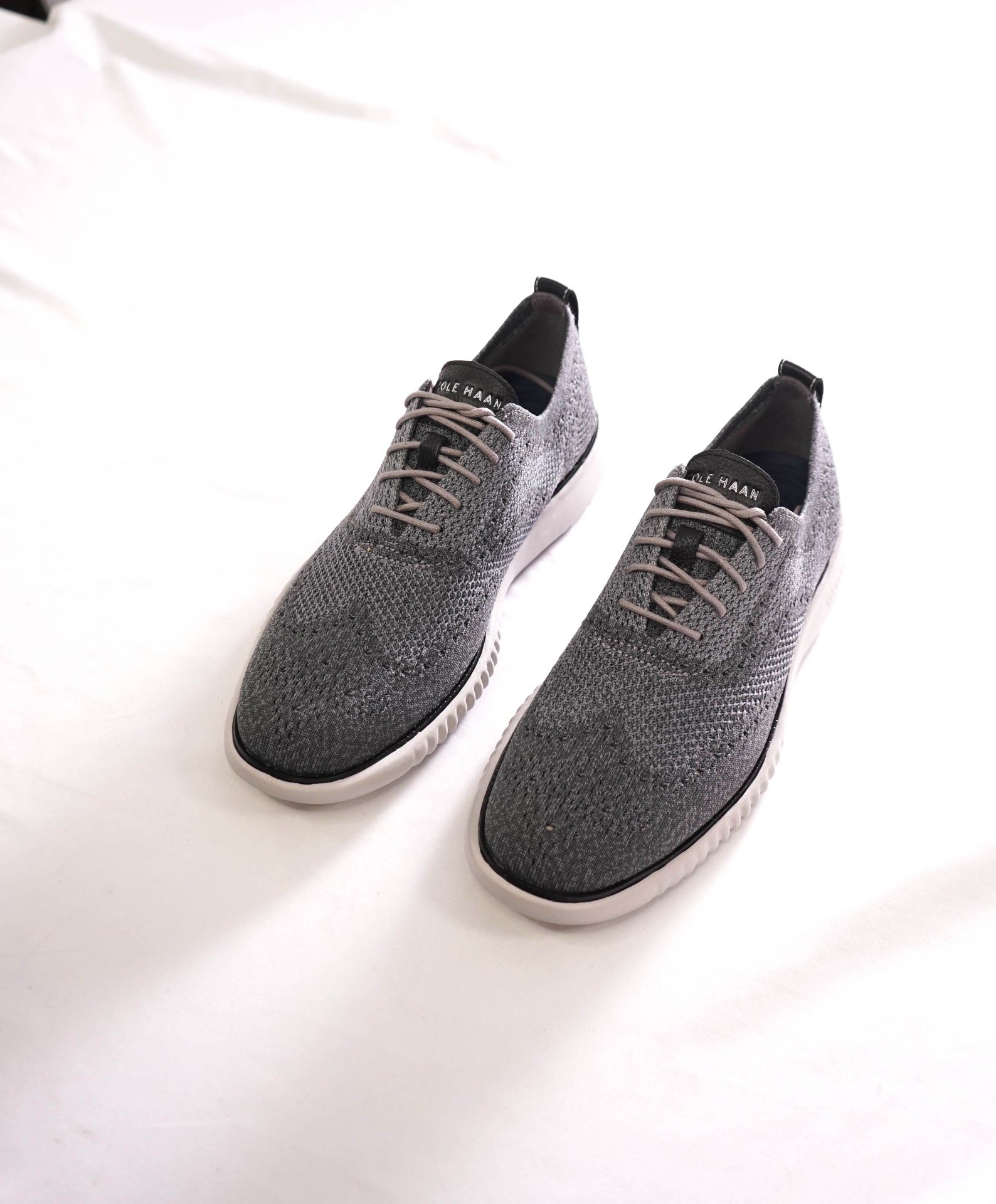 $200 COLE HAAN - Gray ZEROGRAND STITCHLITE Knit Oxfords - 9.5 M