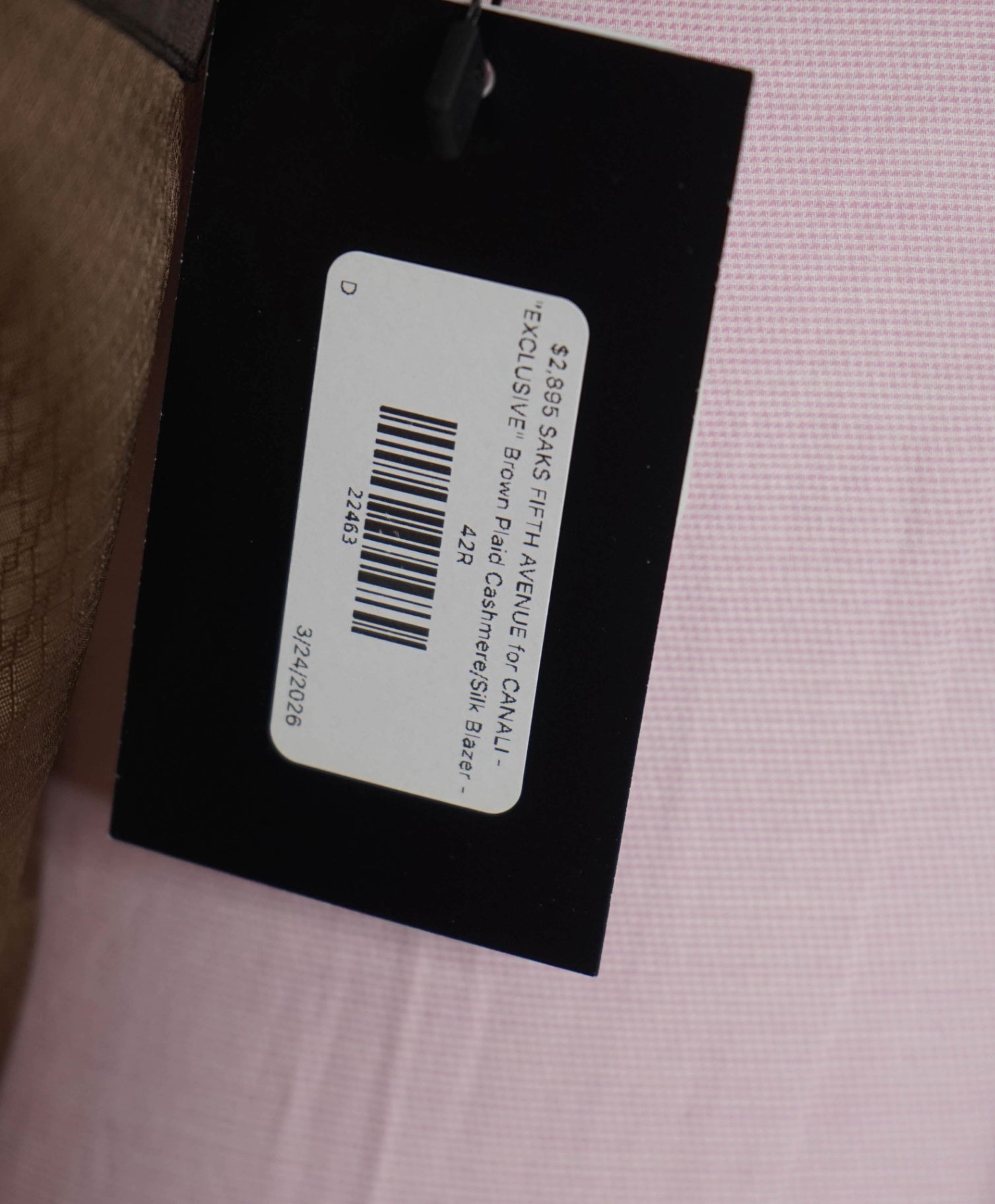 $2,895 CANALI - "EXCLUSIVE" Brown 96% Cashmere/Silk Blazer - 42R