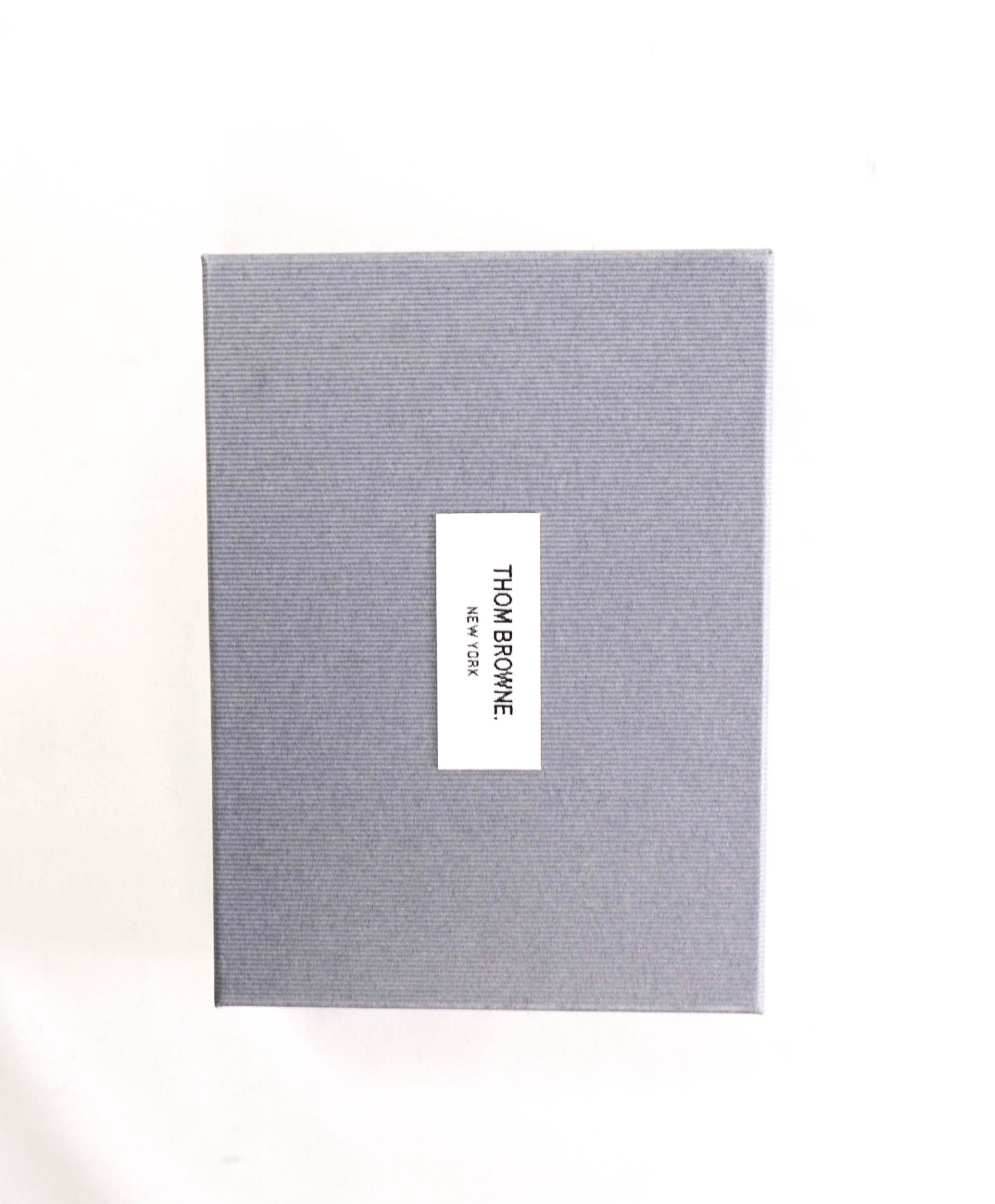 $250 THOM BROWNE - Beige Pebble Grain Leather Single Card Holder