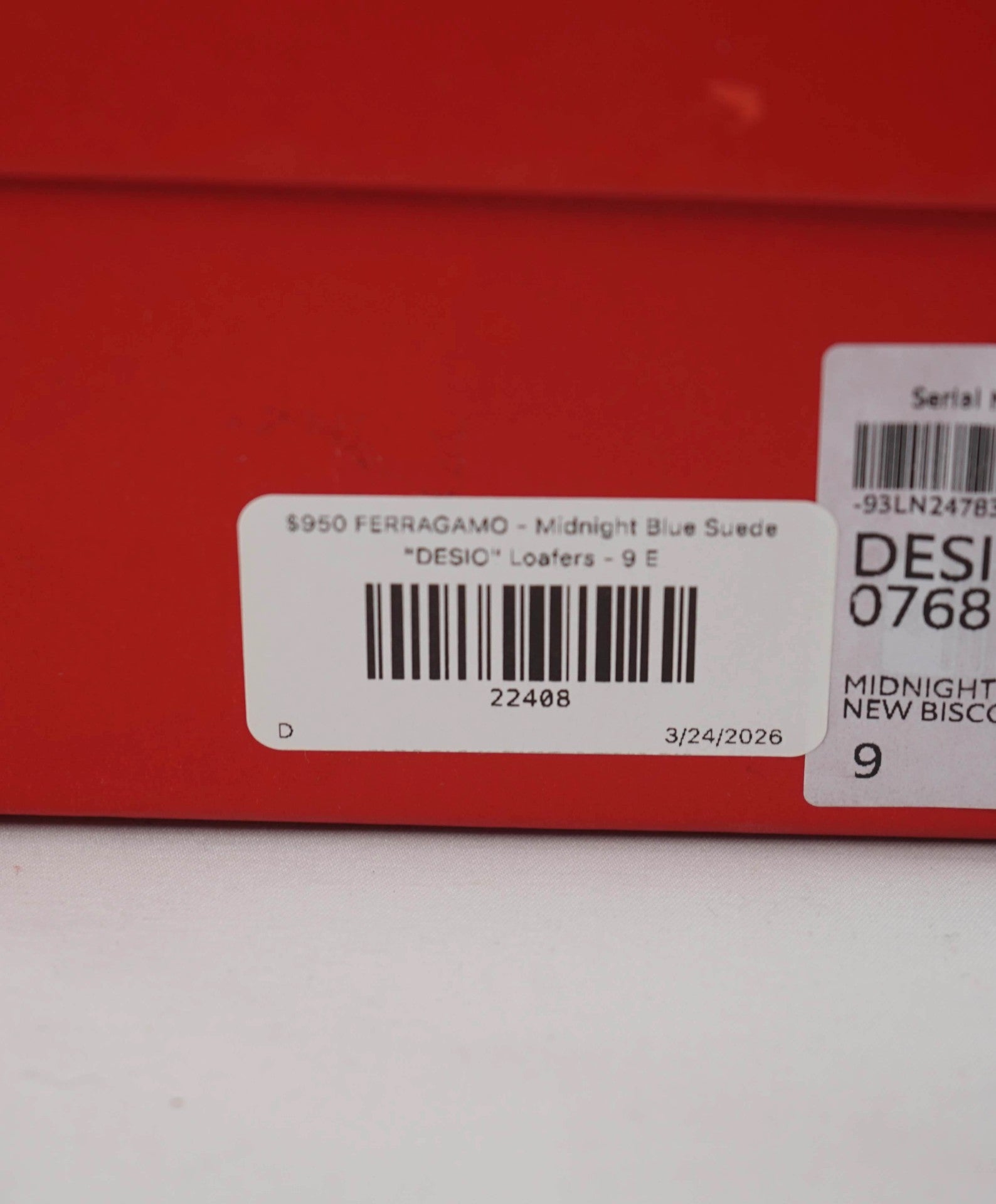 $950 FERRAGAMO - Midnight Blue Suede "DESIO" Loafers - 9 E