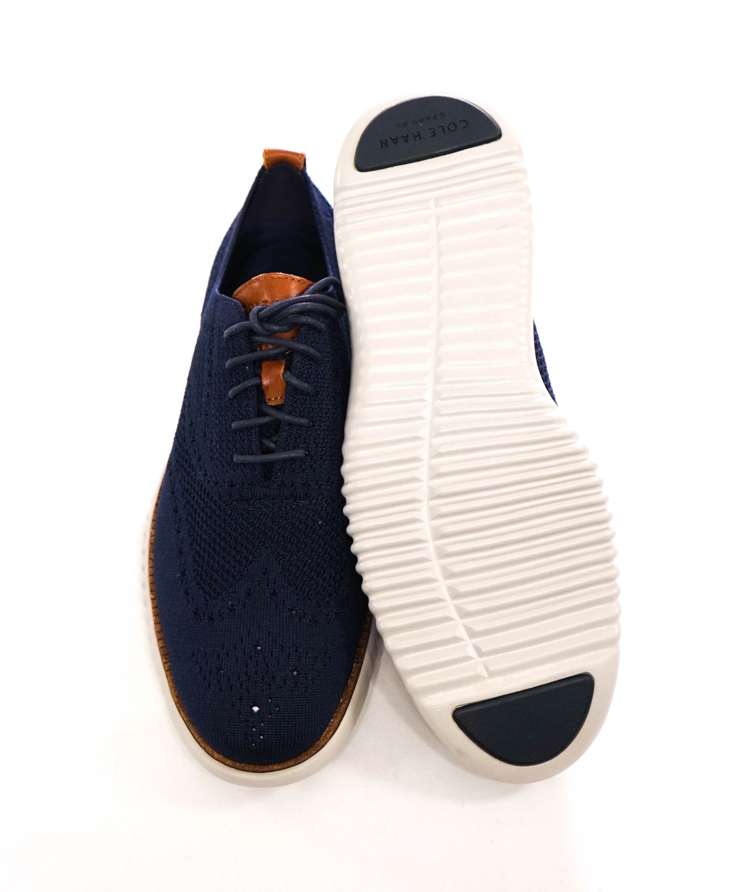 $200 COLE HAAN - Blue ZEROGRAND STITCHLITE Knit Oxfords - 9.5 M