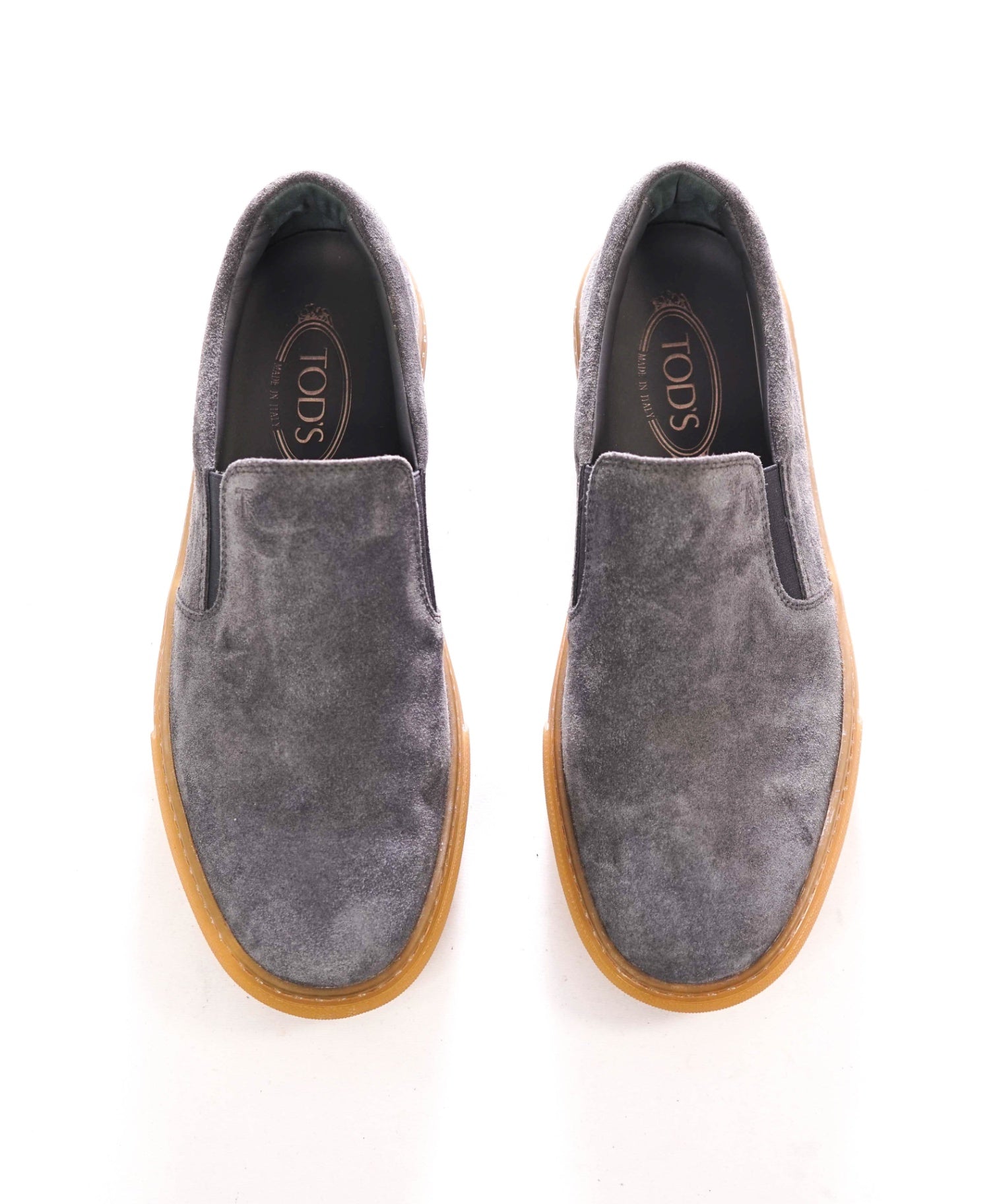 $825 TOD'S - Gray Suede Loafers - US 9 (UK8)