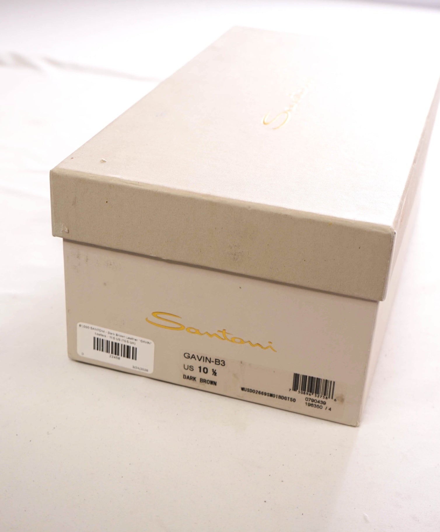 $1,050 SANTONI - Dark Brown Leather "GAVIN" Loafers - 11.5 US (10.5 UK)