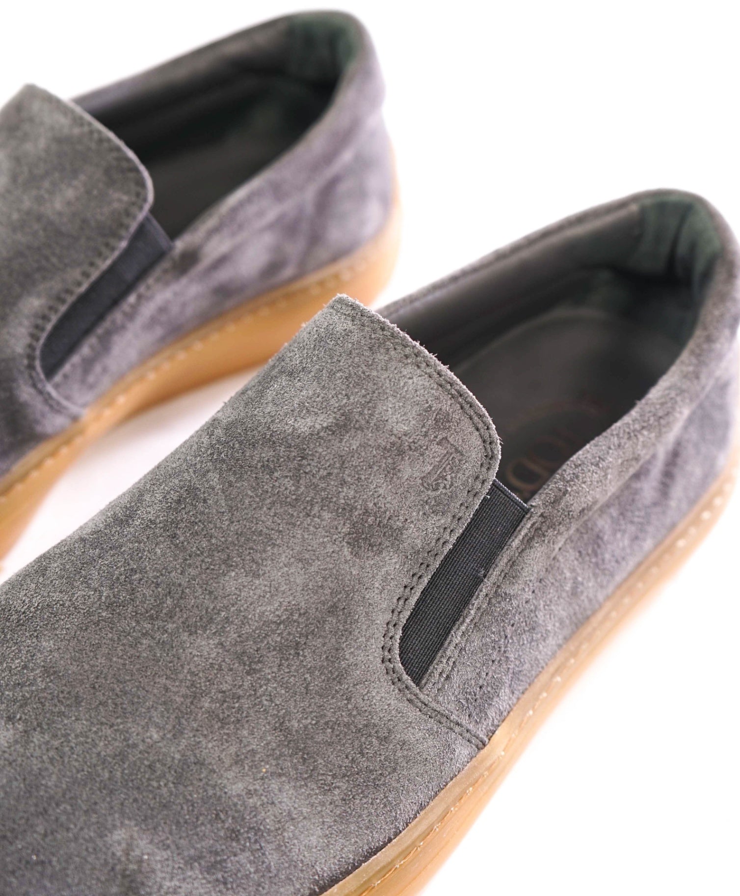 $825 TOD'S - Gray Suede Loafers - US 9 (UK8)