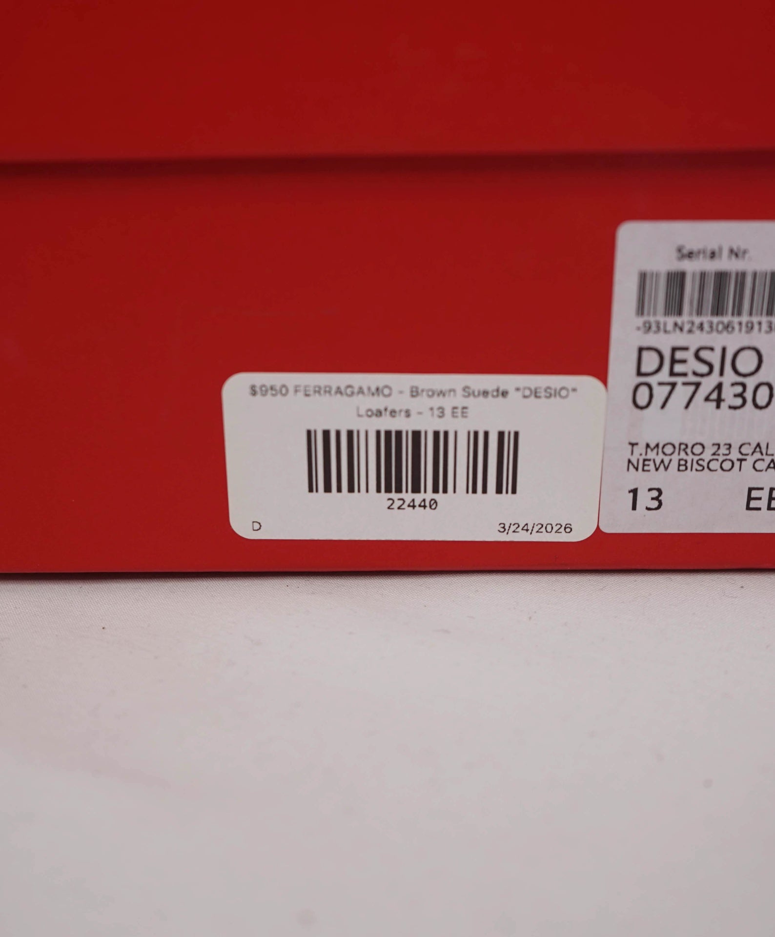 $950 FERRAGAMO - Brown Suede "DESIO" Loafers - 13 EE