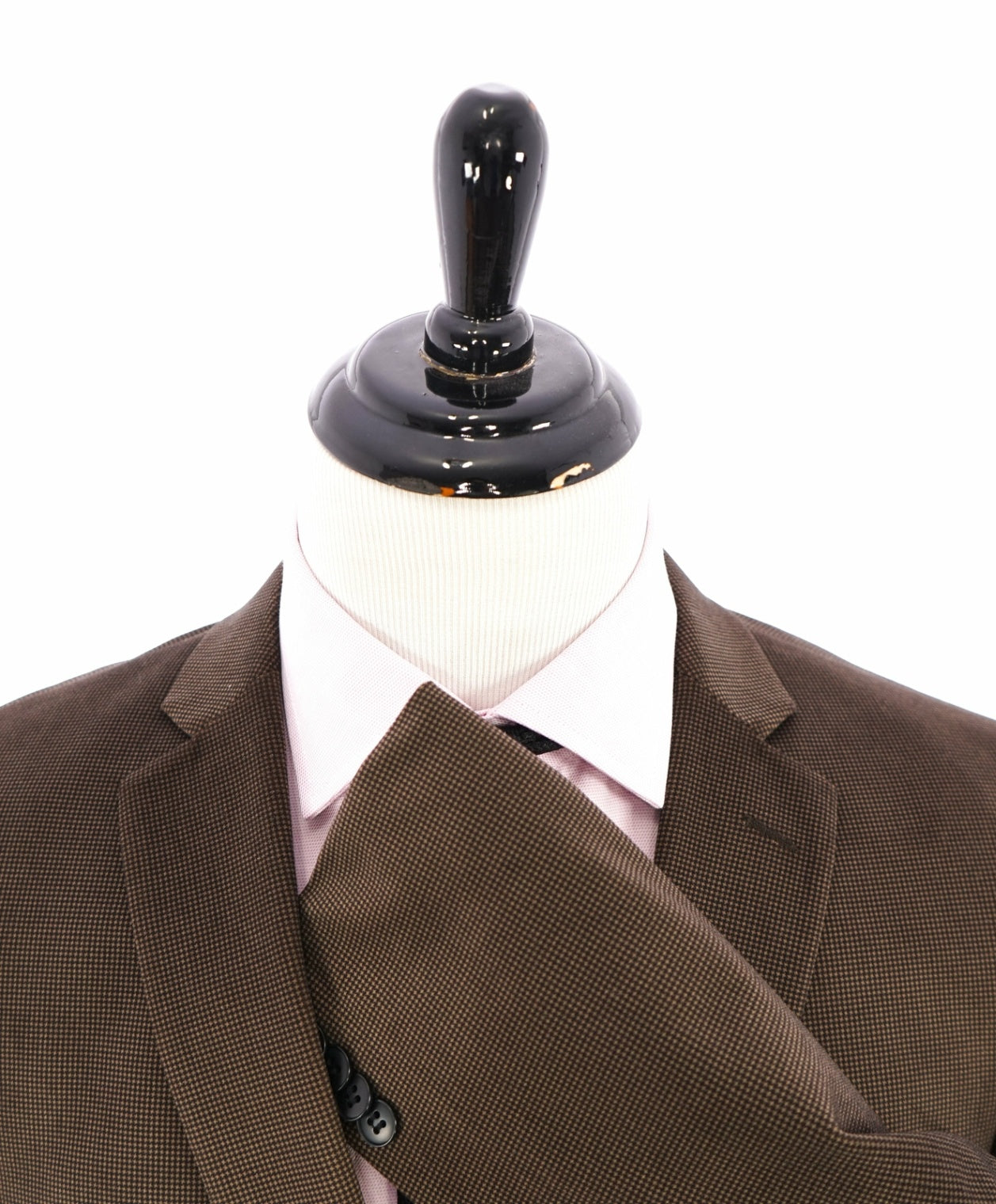 $795 JOHN VARVATOS - Velvet Houndstooth Brown Dinner Jacket / Blazer - 40R