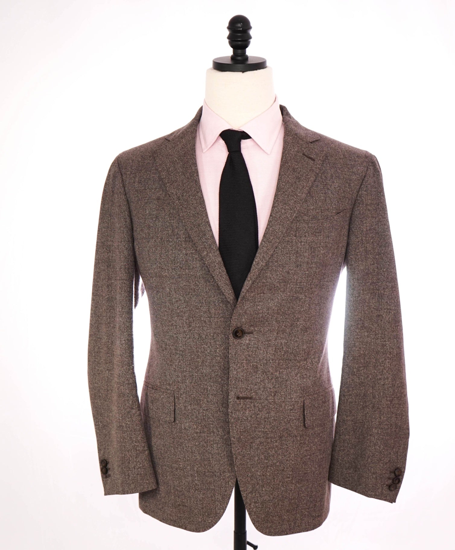 $1,750 LUIGI BIANCHI MANTOVA - Brown Wool/Cotton 2/3-Btn Suit - 42R