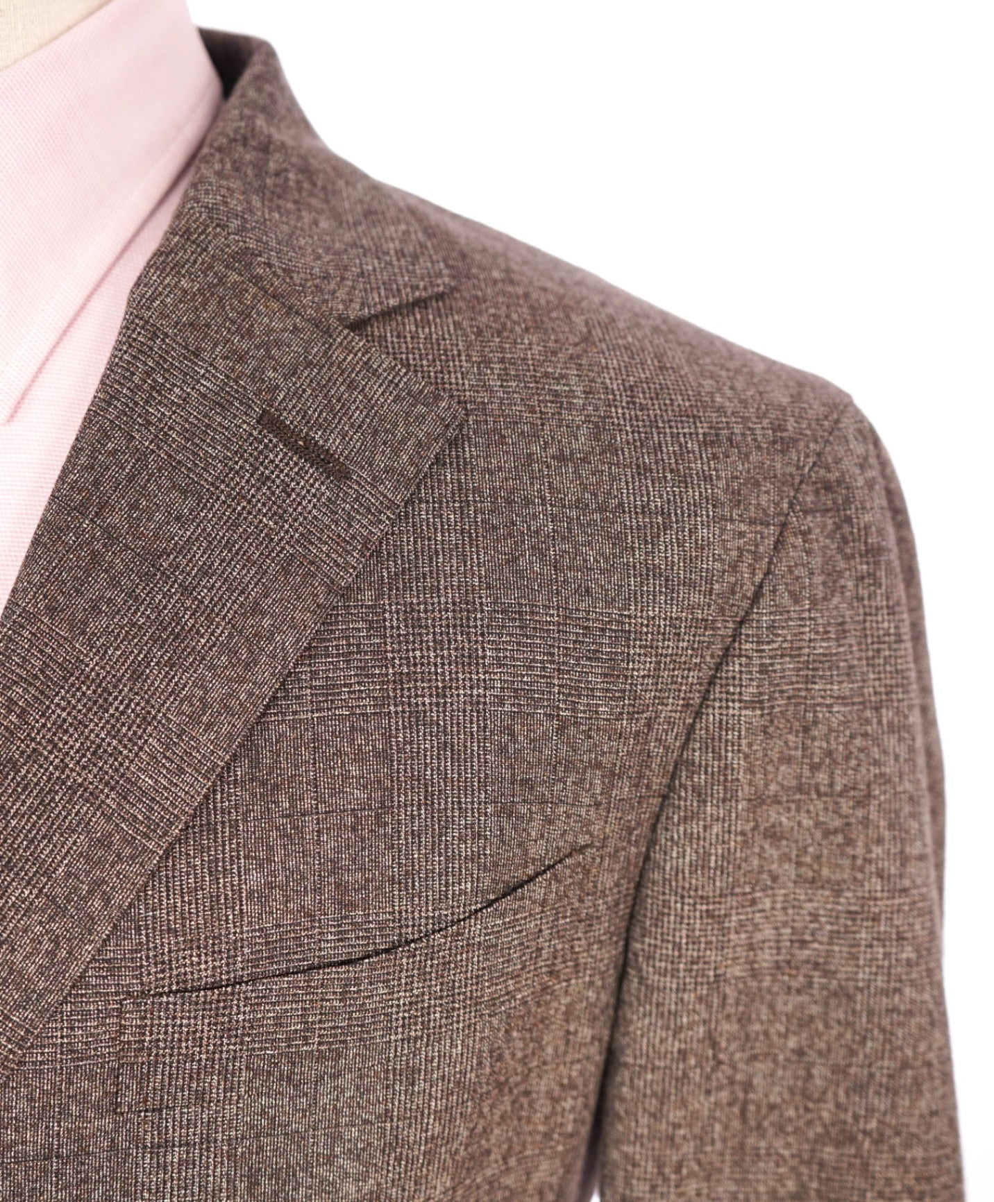 $1,750 LUIGI BIANCHI MANTOVA - Brown Wool/Cotton 2/3-Btn Suit - 42R