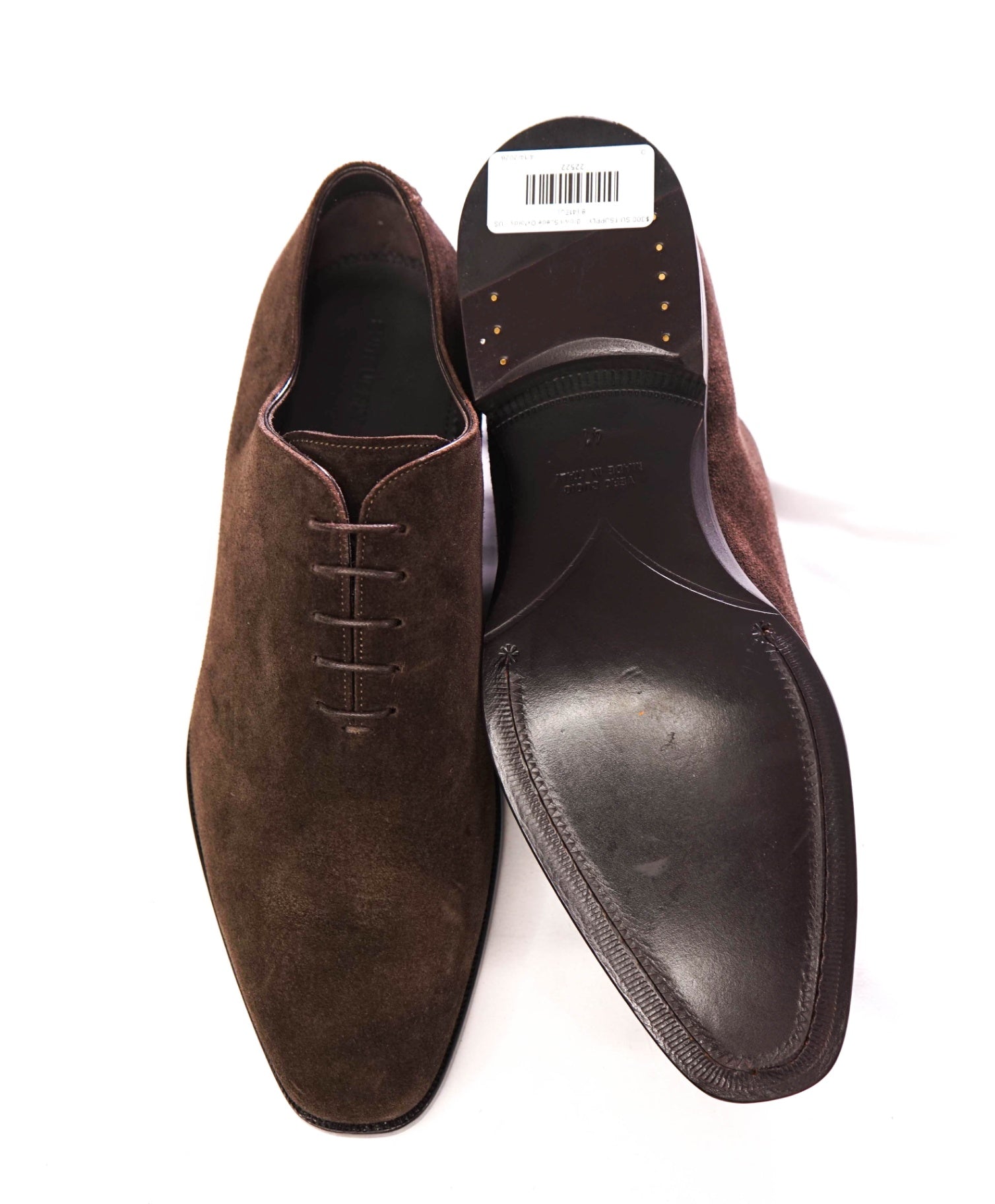 $300 SUITSUPPLY - Brown Suede WHOLECUT Oxfords - US 8 (41 EU)