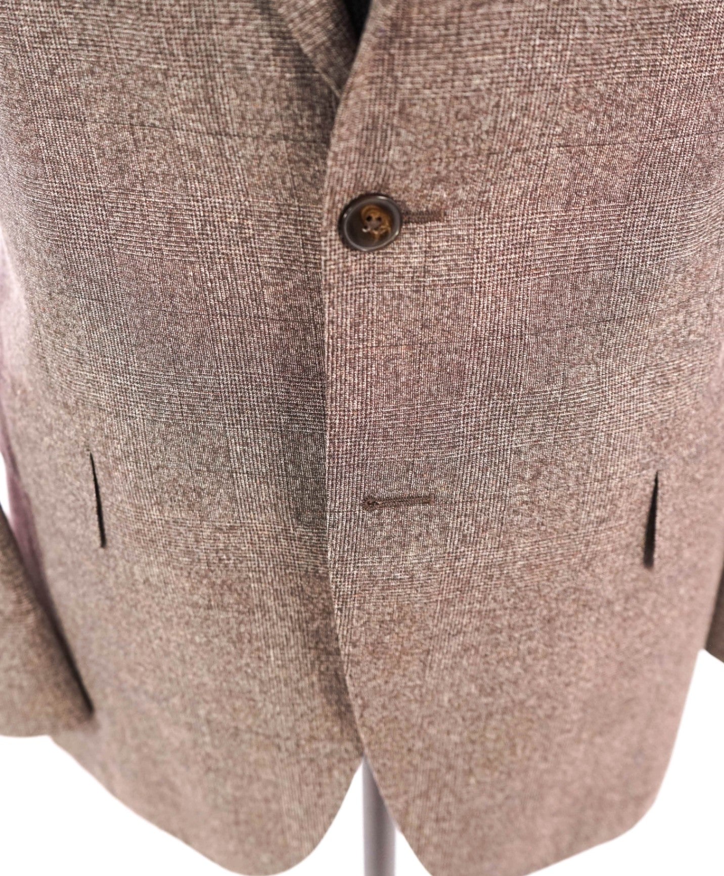 $1,750 LUIGI BIANCHI MANTOVA - Brown Wool/Cotton 2/3-Btn Suit - 42R