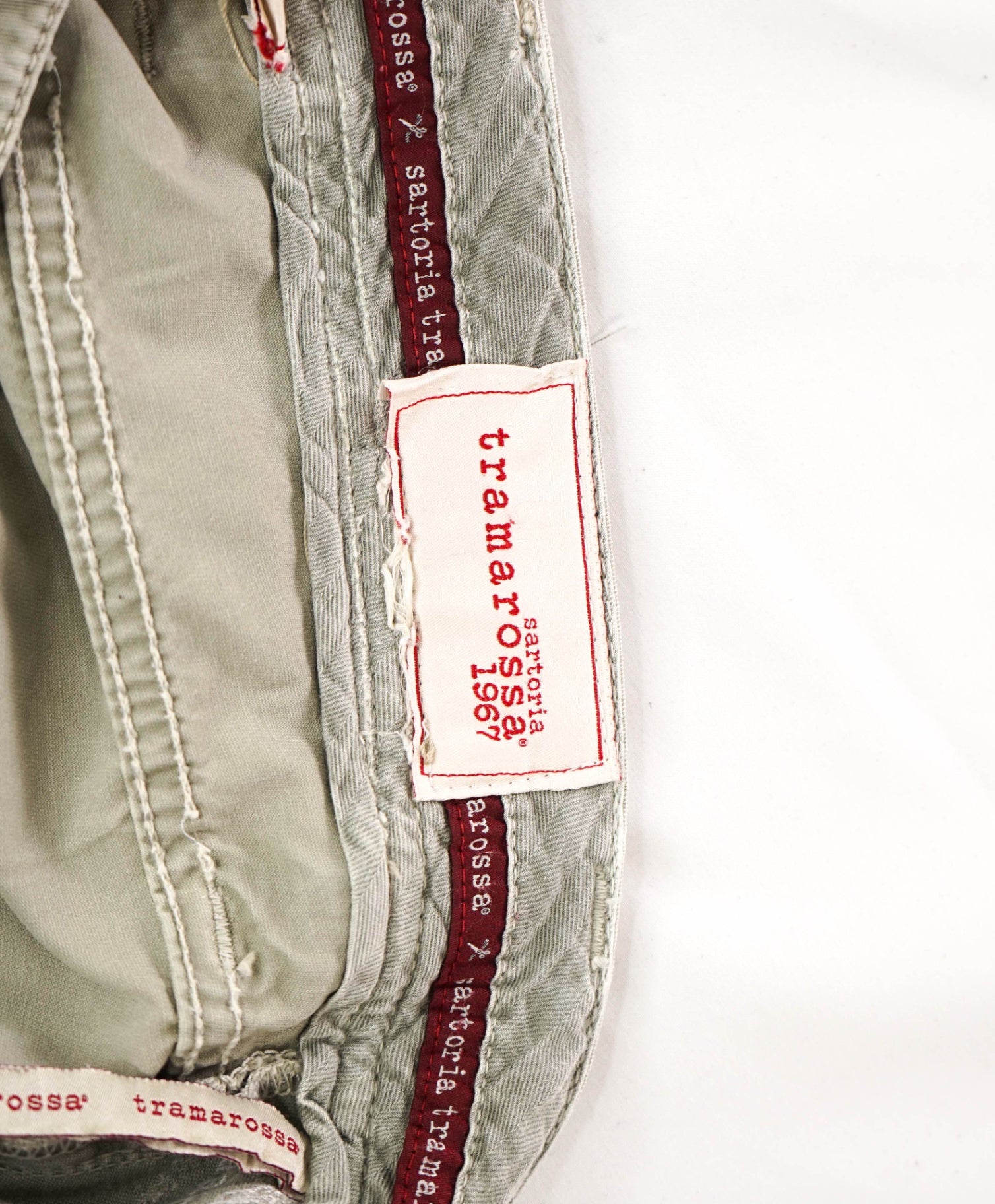 $675 TRAMAROSSA - Gray "LEONARDO" Cotton Trousers - 33W