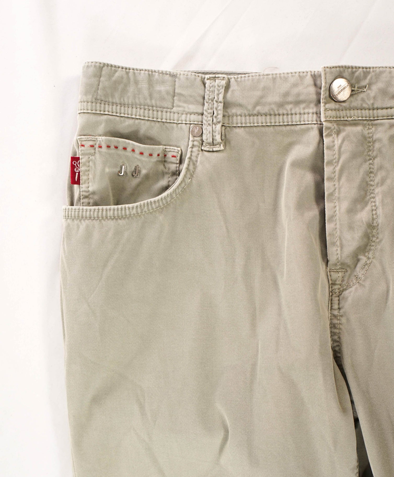 $675 TRAMAROSSA - Gray "LEONARDO" Cotton Trousers - 33W