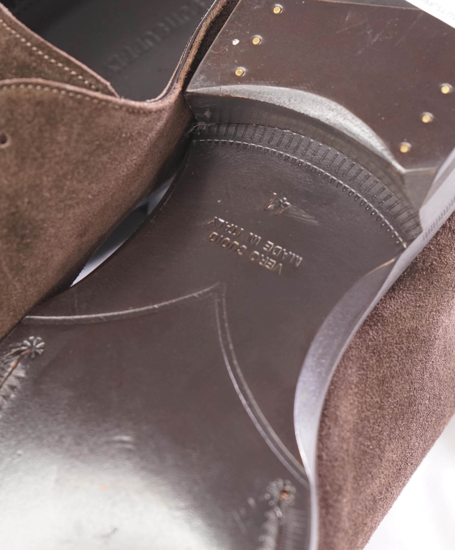 $300 SUITSUPPLY - Brown Suede WHOLECUT Oxfords - US 8 (41 EU)