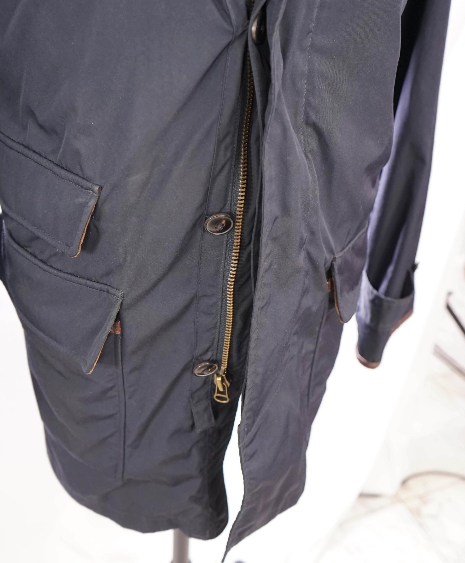 $698 POLO RALPH LAUREN - Navy Wool/Cashmere Barn Jacket - XL