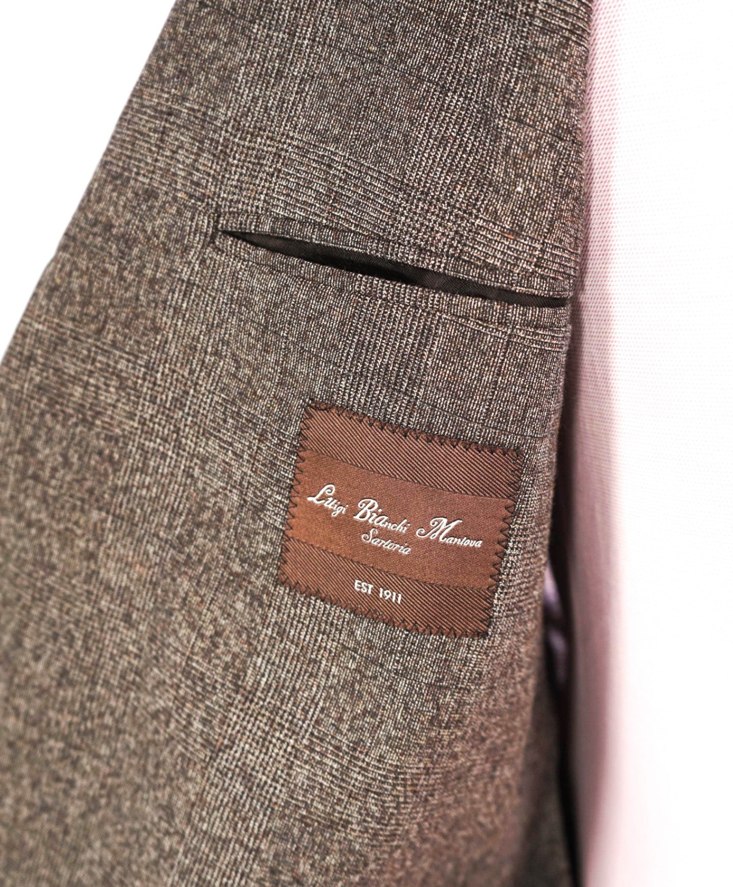 $1,750 LUIGI BIANCHI MANTOVA - Brown Wool/Cotton 2/3-Btn Suit - 42R