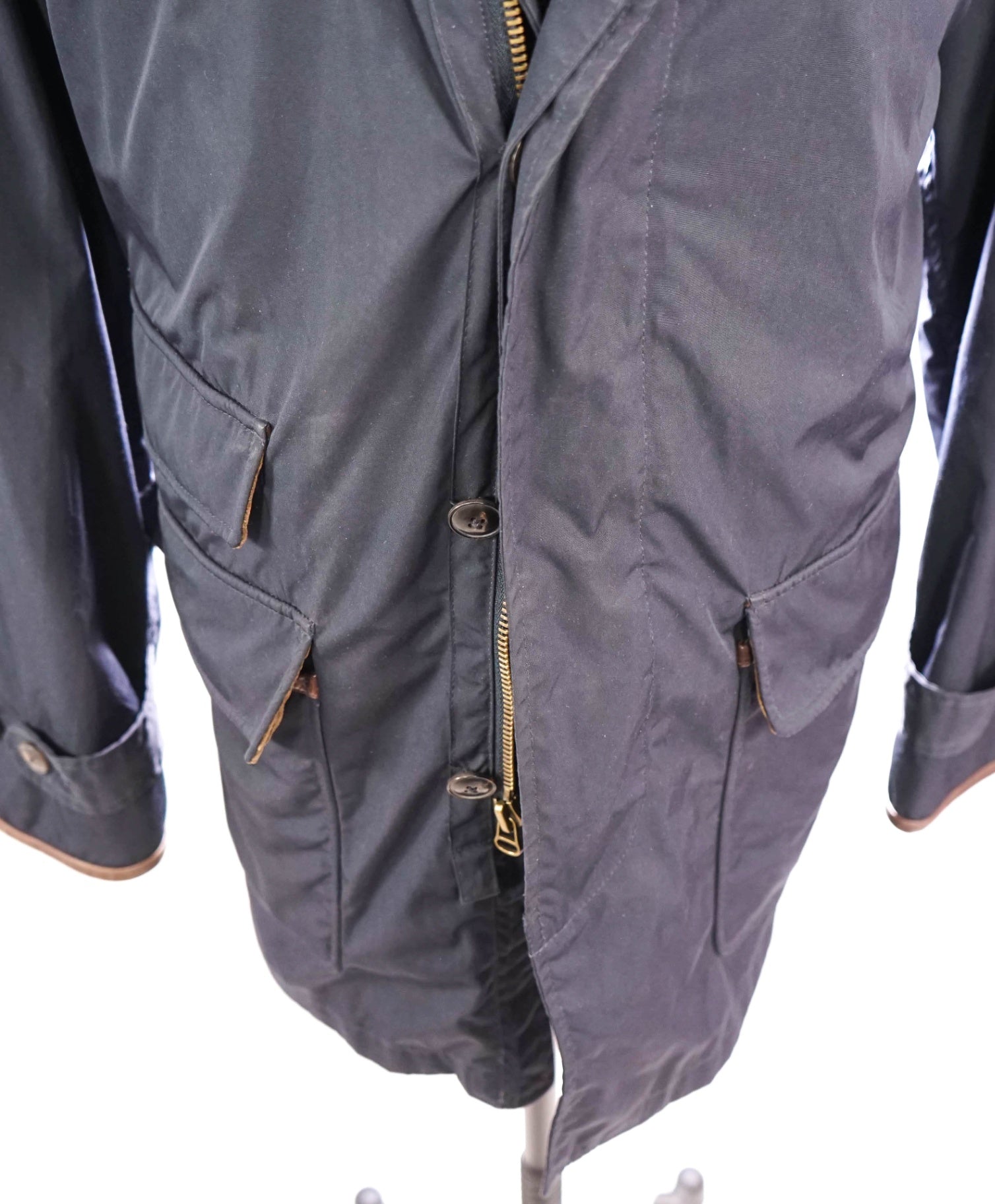 $698 POLO RALPH LAUREN - Navy Wool/Cashmere Barn Jacket - XL