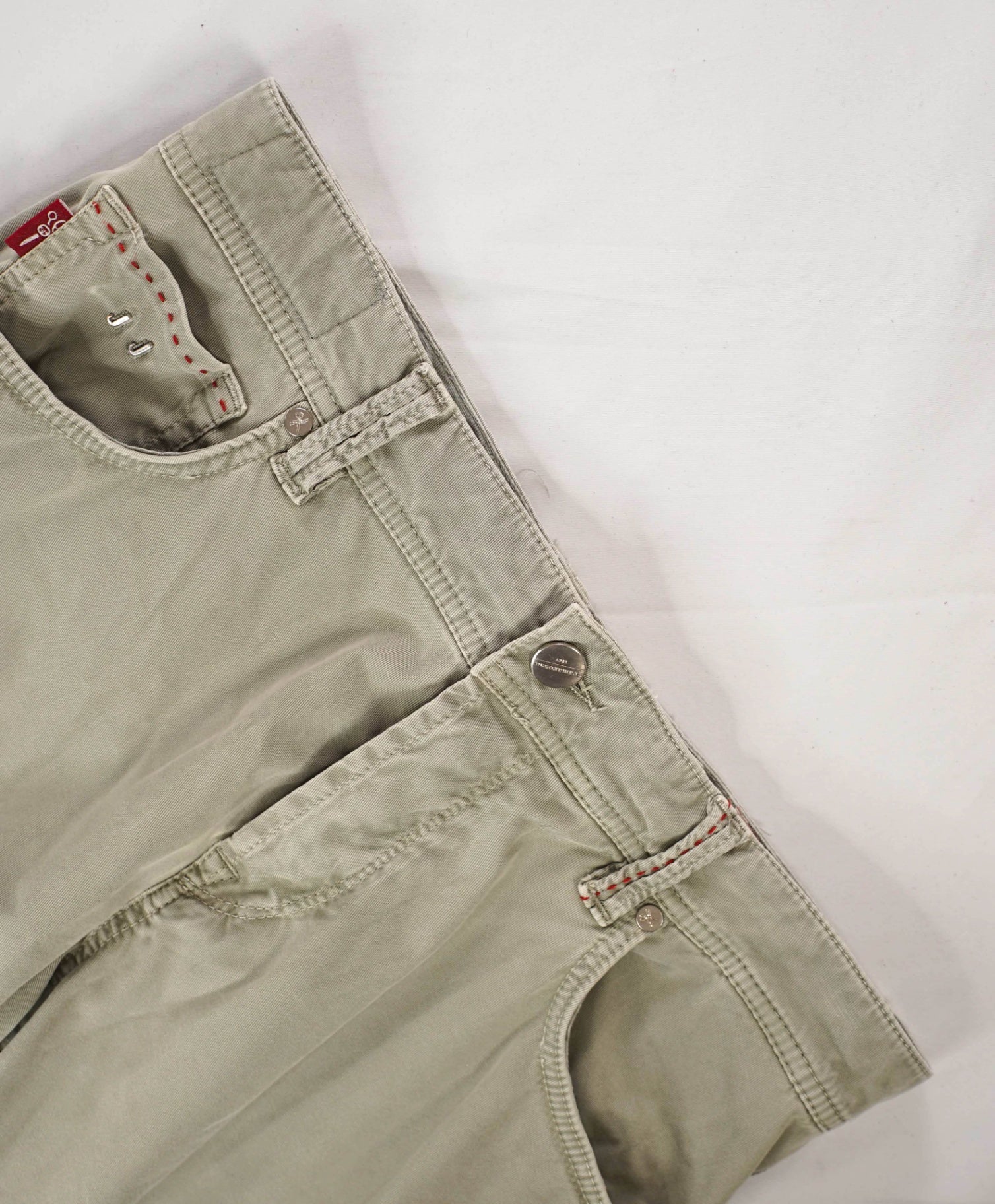 $675 TRAMAROSSA - Gray "LEONARDO" Cotton Trousers - 33W