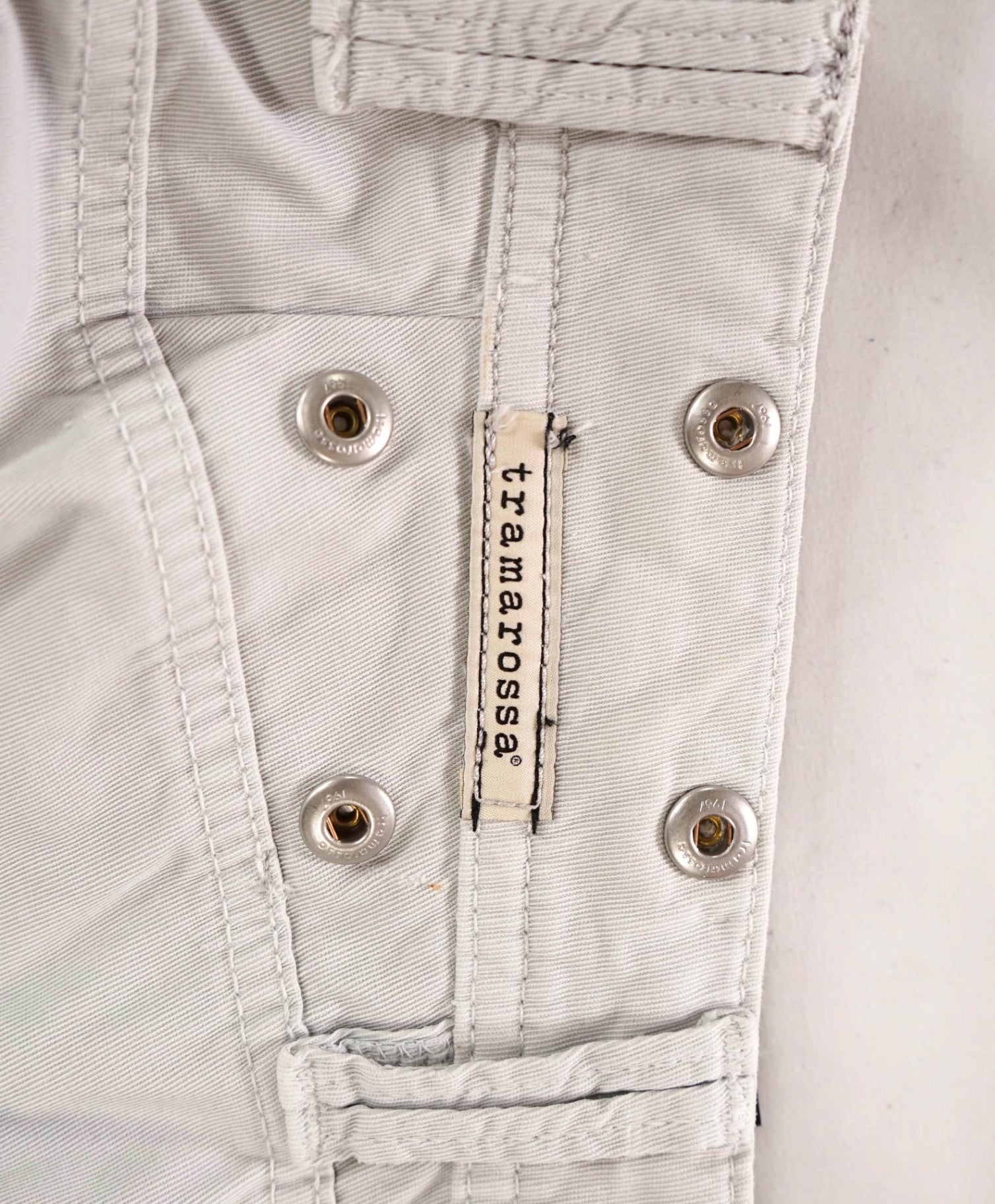 $675 SARTORIA TRAMAROSSA - Light Gray "LEONARDO" Cotton Trousers - 33W
