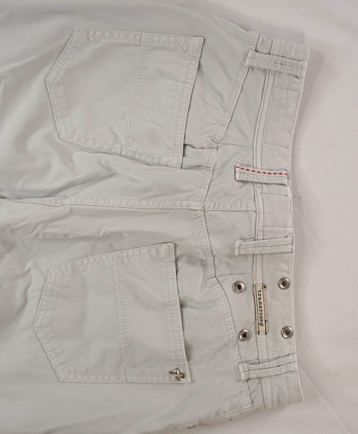 $675 SARTORIA TRAMAROSSA - Light Gray "LEONARDO" Cotton Trousers - 33W