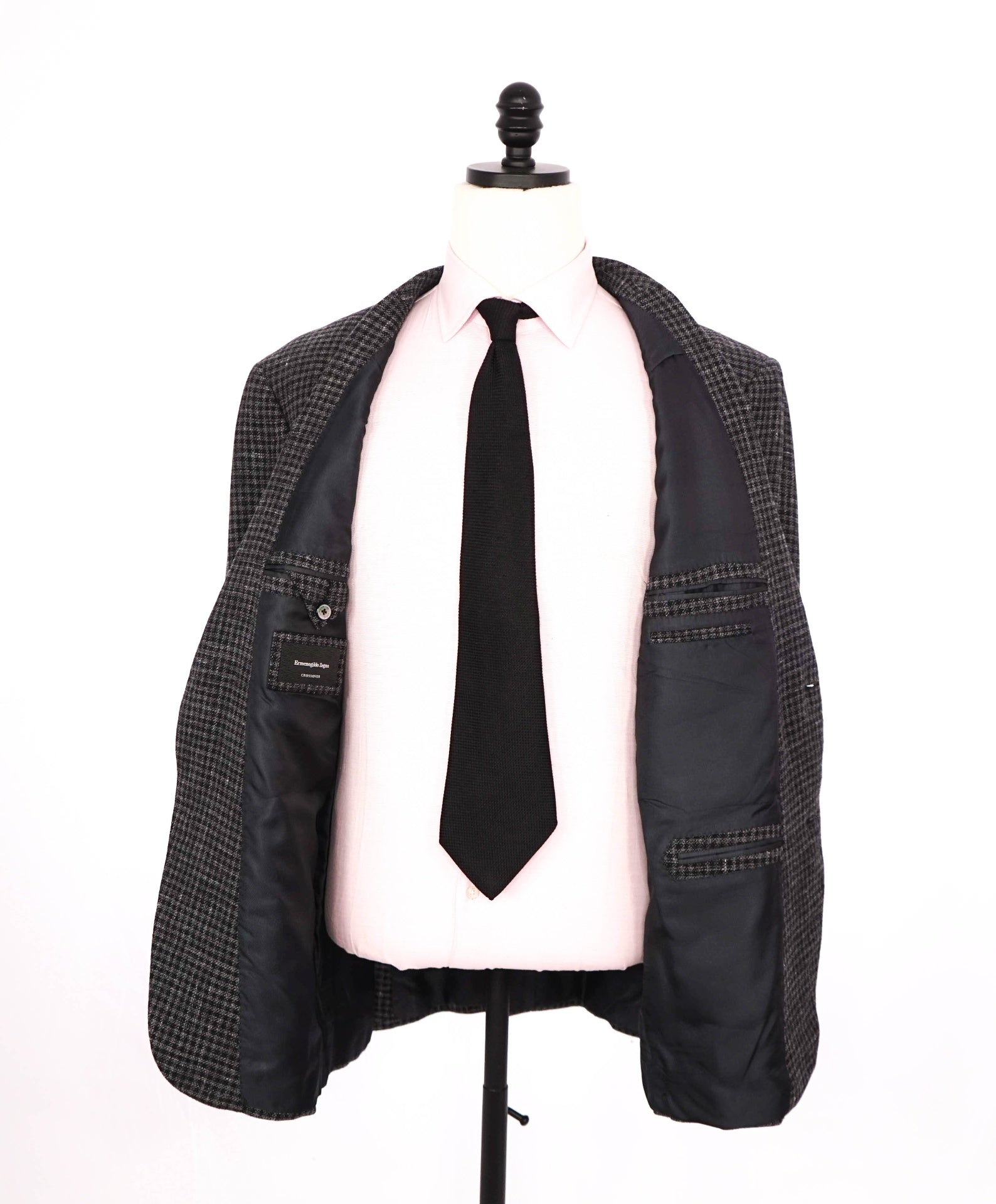 $3,750 ZEGNA - Gray Wool/Linen/Silk "CROSSOVER" Sport Coat - 46R